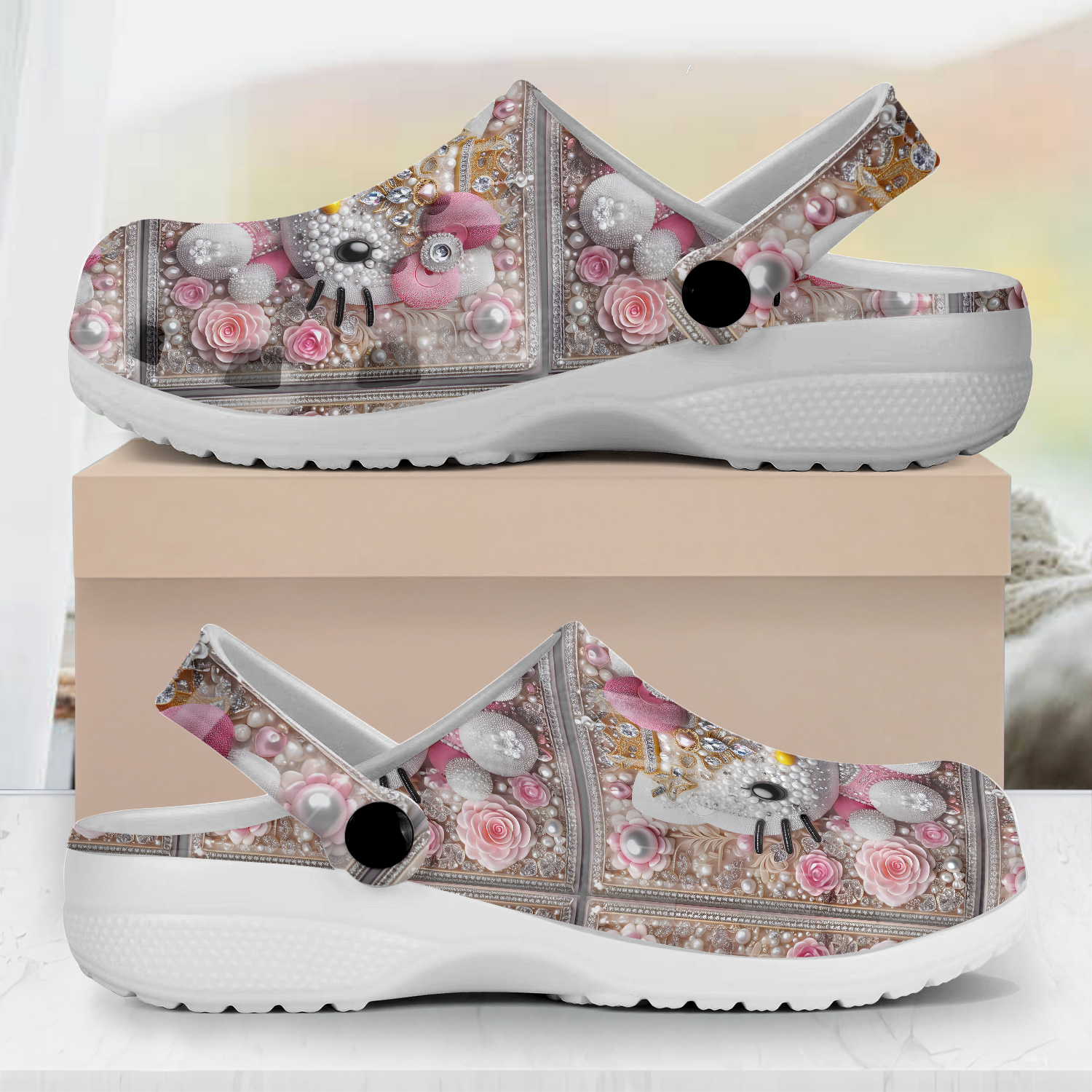 Hello Kitty Cartoon Crocs, Hello Kitty Comfortable For Men Women And Kids 5