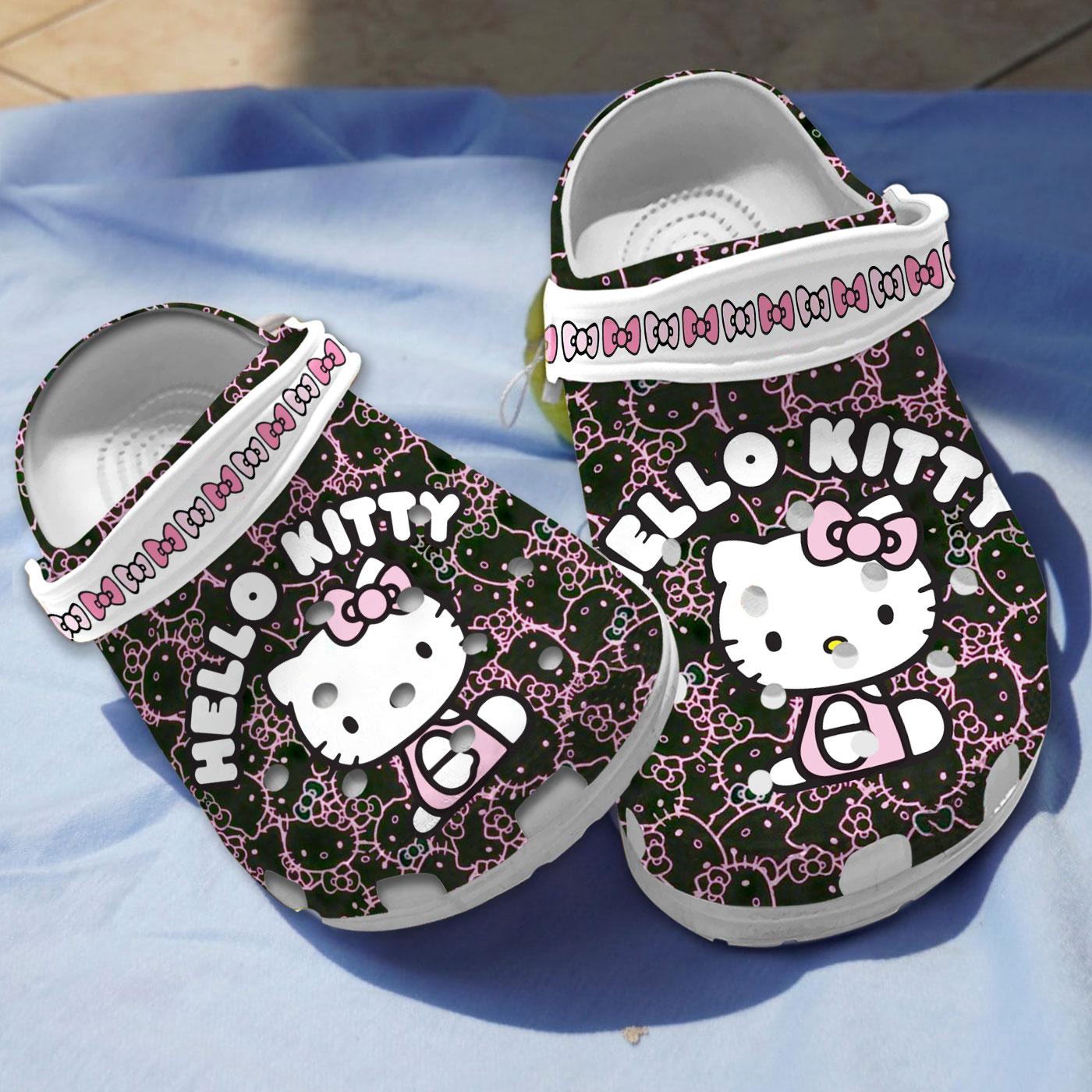 Hello Kitty Cartoon Crocs, Hello Kitty Comfortable For Men Women And Kids 46