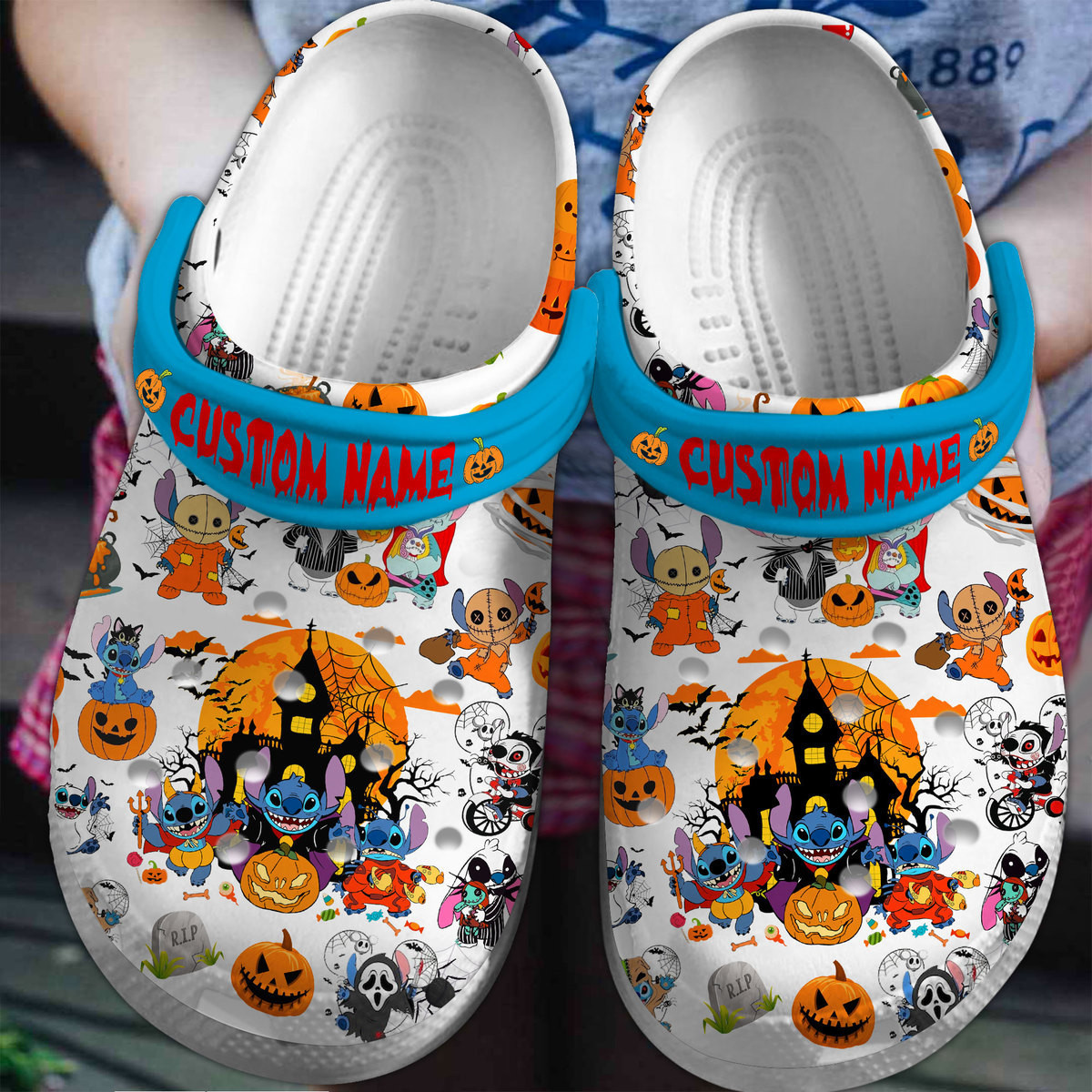 Haloween Lilo And Stitch Cartoon Crocs, Lilo And Stitch Comfortable For Men Women And Kids 50