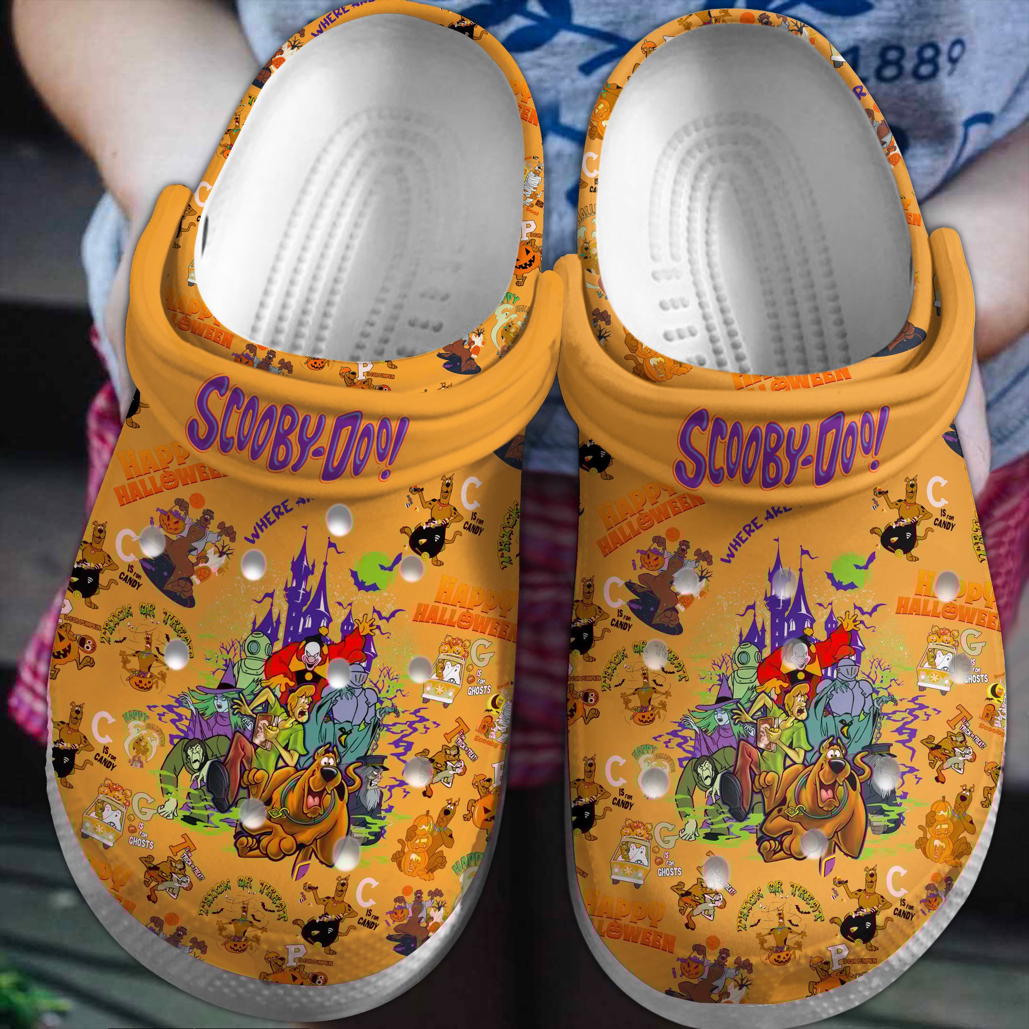Halloween Scooby Doo Cartoon Crocs, Scooby Doo Comfortable For Men Women And Kids