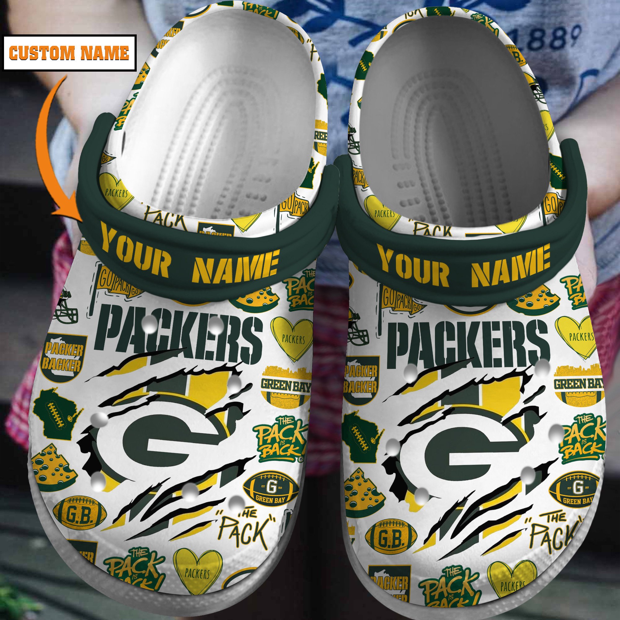 Green Bay Packers Nfl Sport Crocs, Green Bay Packers Comfortable For Men Women And Kids 29