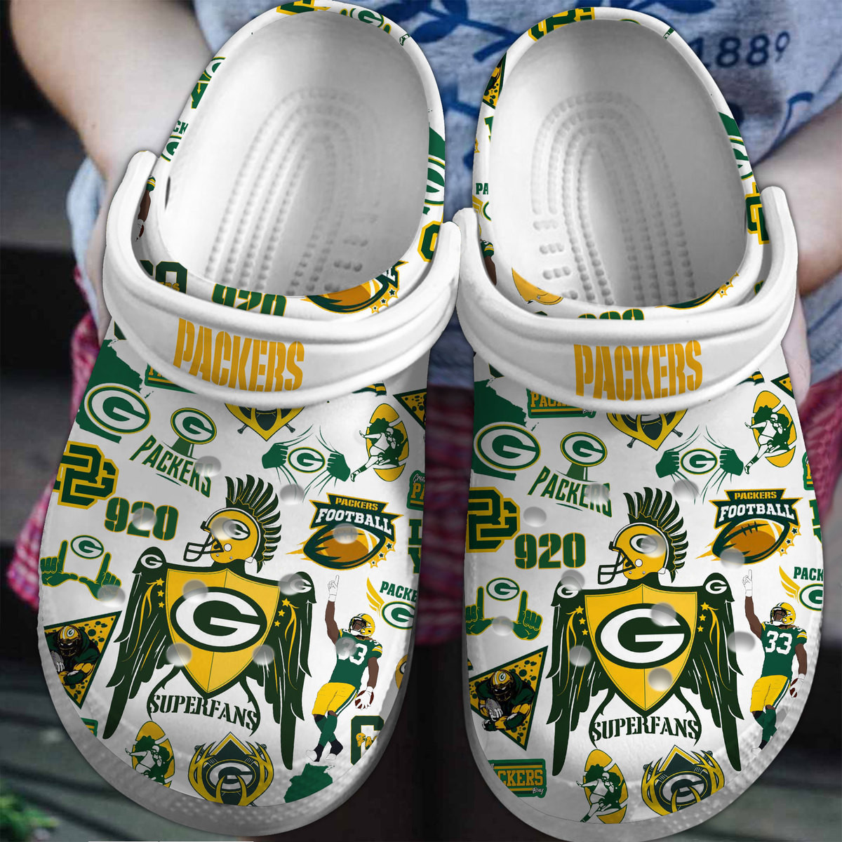 Green Bay Packers Nfl Sport Crocs, Green Bay Packers Comfortable For Men Women And Kids 19