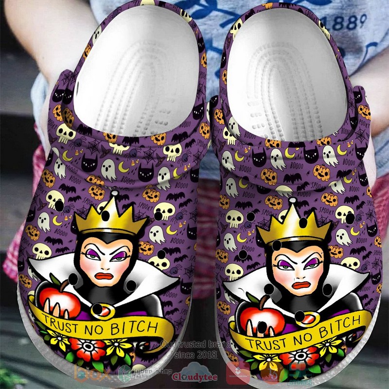 Evil Queen Trust No Bitch Cartoon Crocs, Evil Queen Trust Comfortable For Men Women And Kids 2