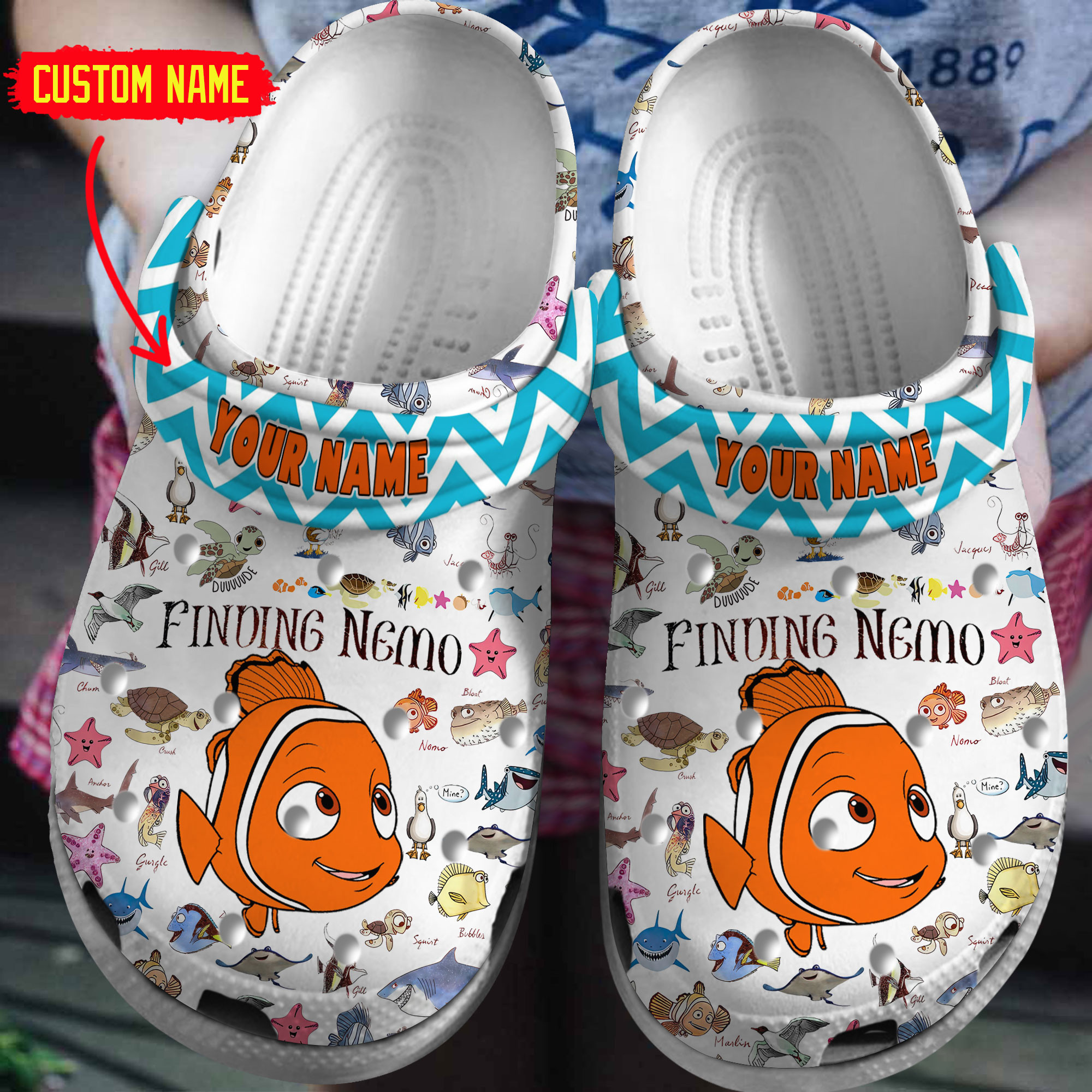 Finding Nemo Cartoon Crocs, Finding Nemo Comfortable For Men Women And Kids 98