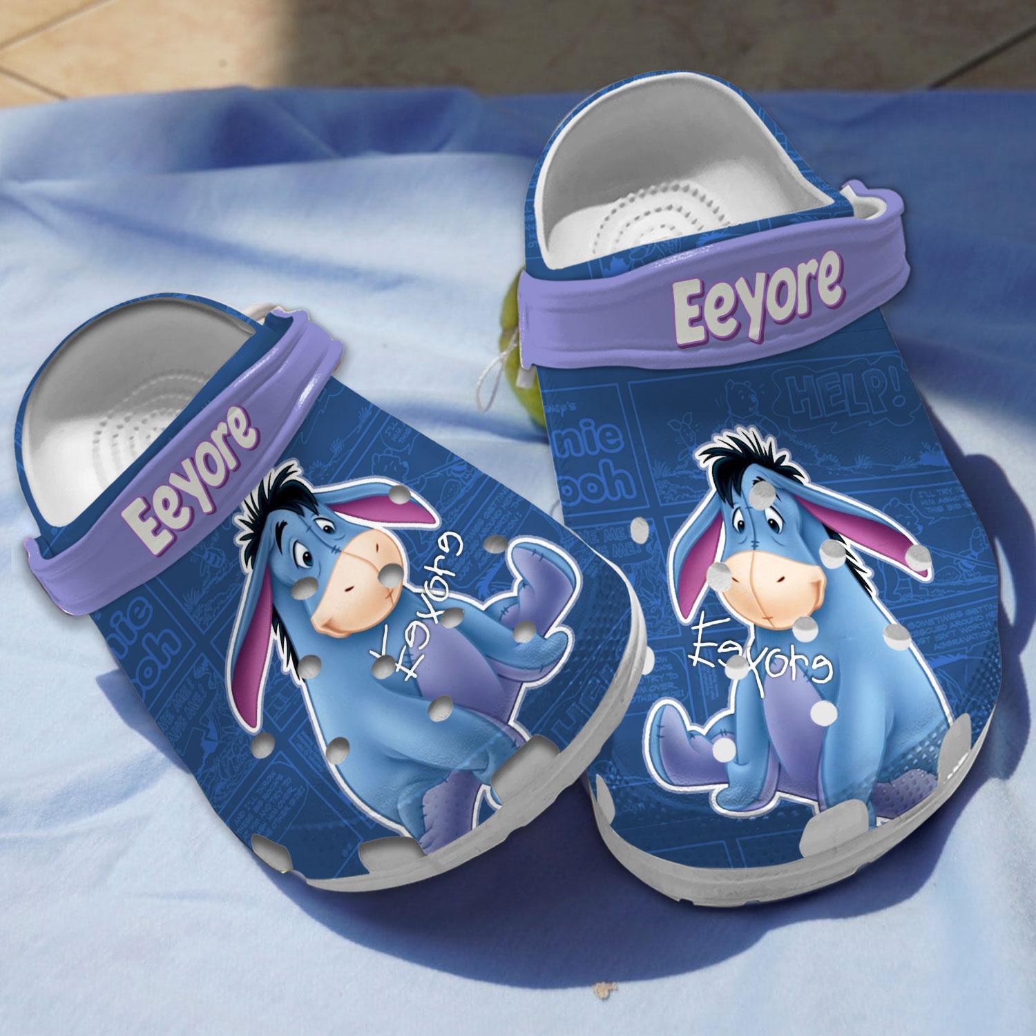 Eeyore Winnie The Pooh Cartoon Crocs, Eeyore Winnie Comfortable For Men Women And Kids 57