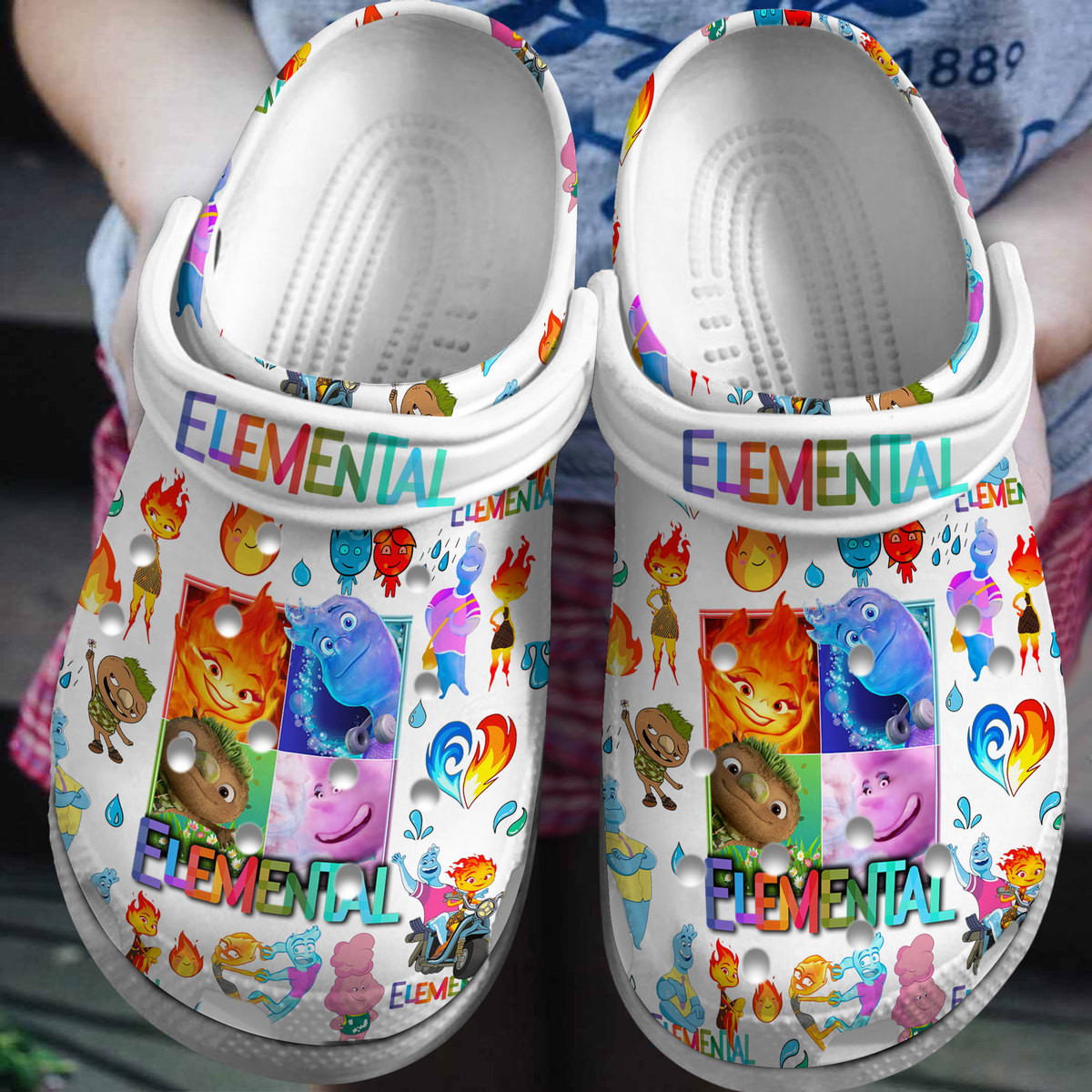 Elemental Cartoon Crocs, Elemental Comfortable For Men Women And Kids 45