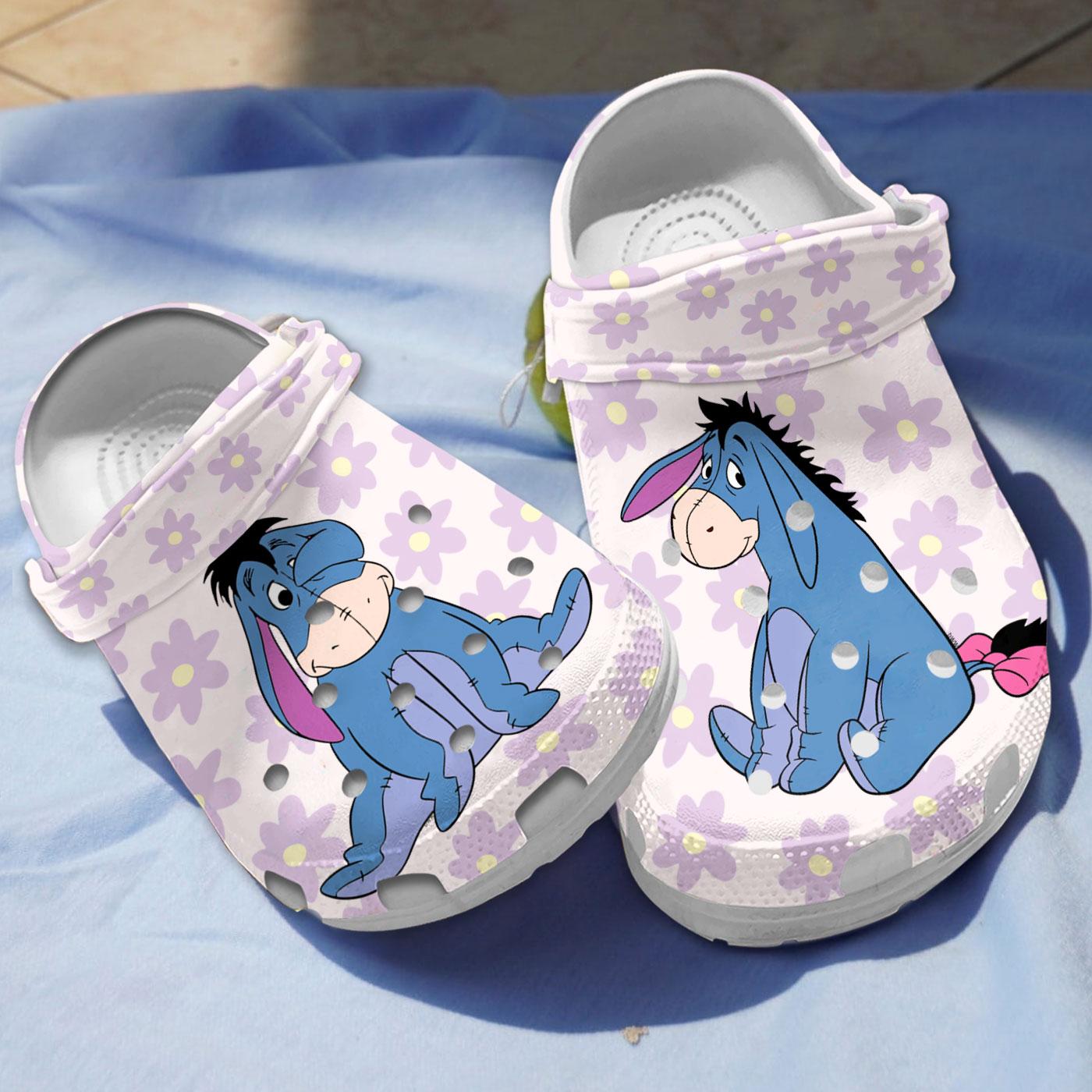 Eeyore Winnie The Pooh Cartoon Crocs, Eeyore Winnie Comfortable For Men Women And Kids 58