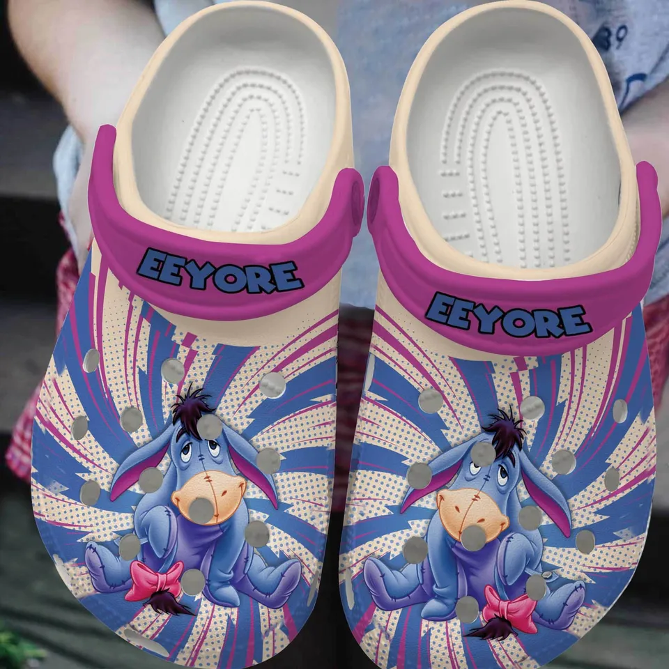 Eeyore Winnie The Pooh Cartoon Crocs, Eeyore Winnie Comfortable For Men Women And Kids 54