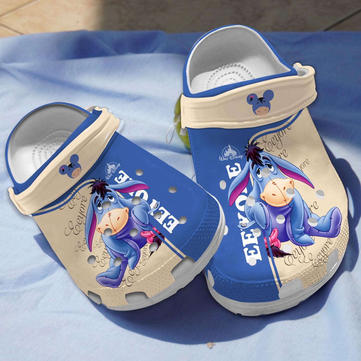 Eeyore Winnie The Pooh Cartoon Crocs, Eeyore Winnie Comfortable For Men Women And Kids 56