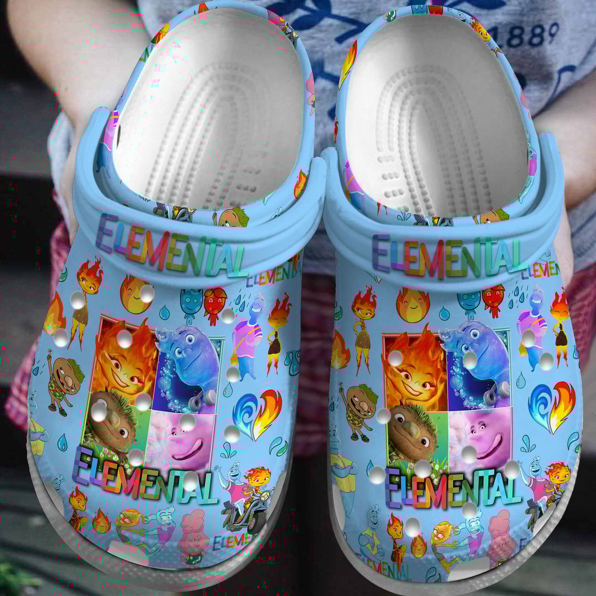 Elemental Cartoon Crocs, Elemental Comfortable For Men Women And Kids 49