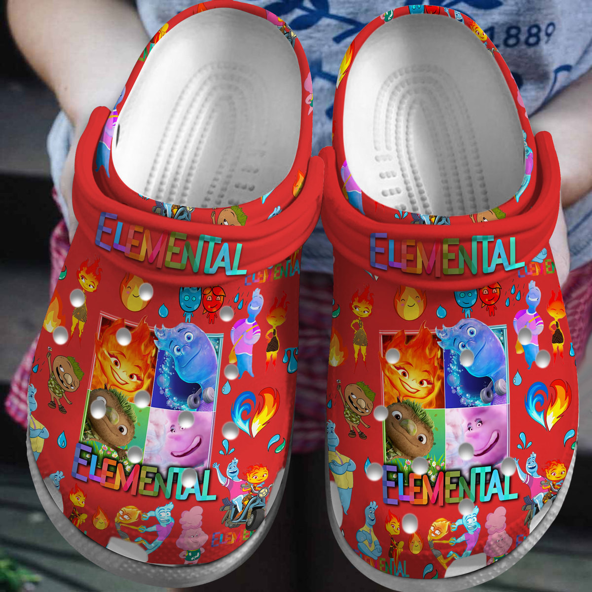 Elemental Cartoon Crocs, Elemental Comfortable For Men Women And Kids 48