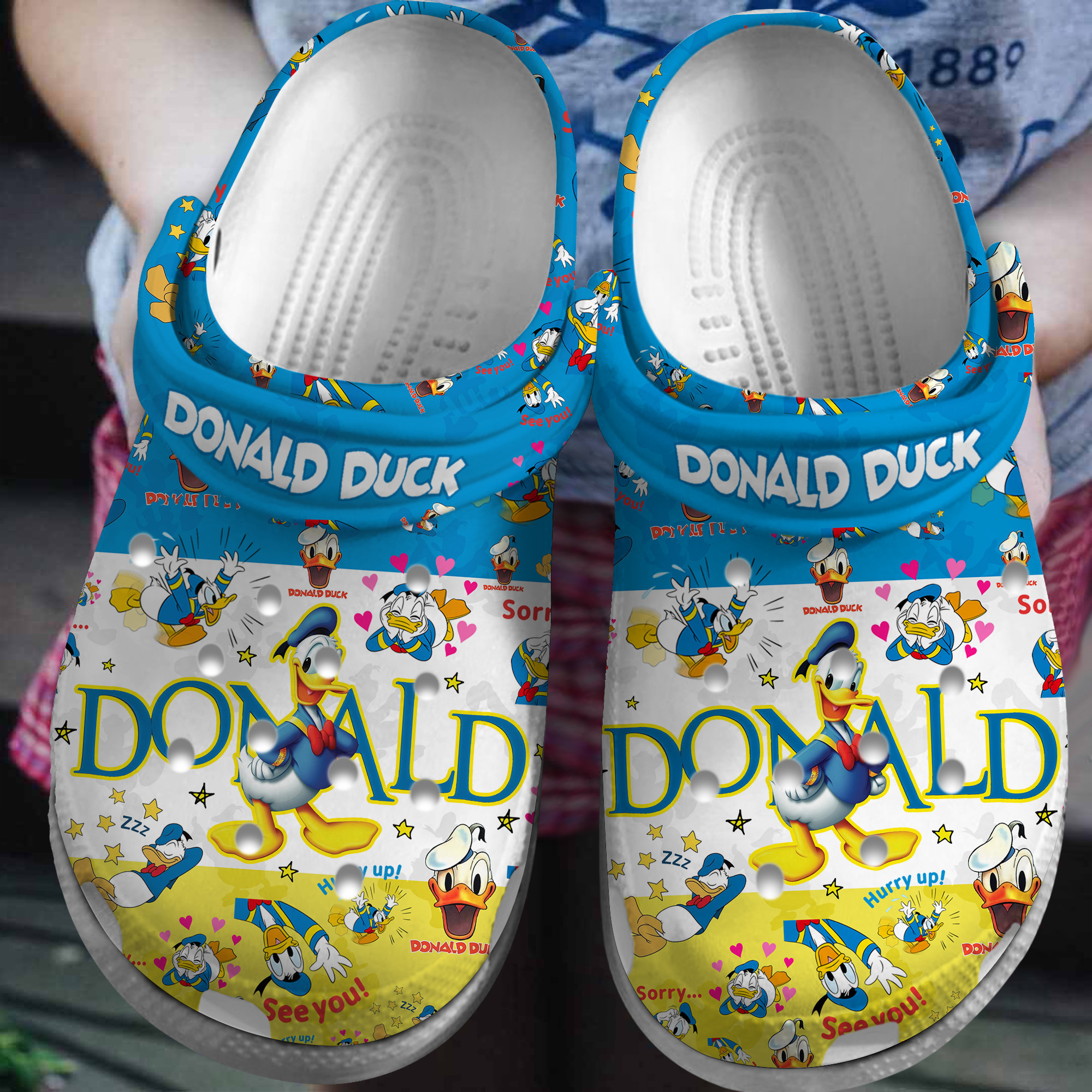 Donald Duck Cartoon Crocs, Donald Duck Comfortable For Men Women And Kids 5