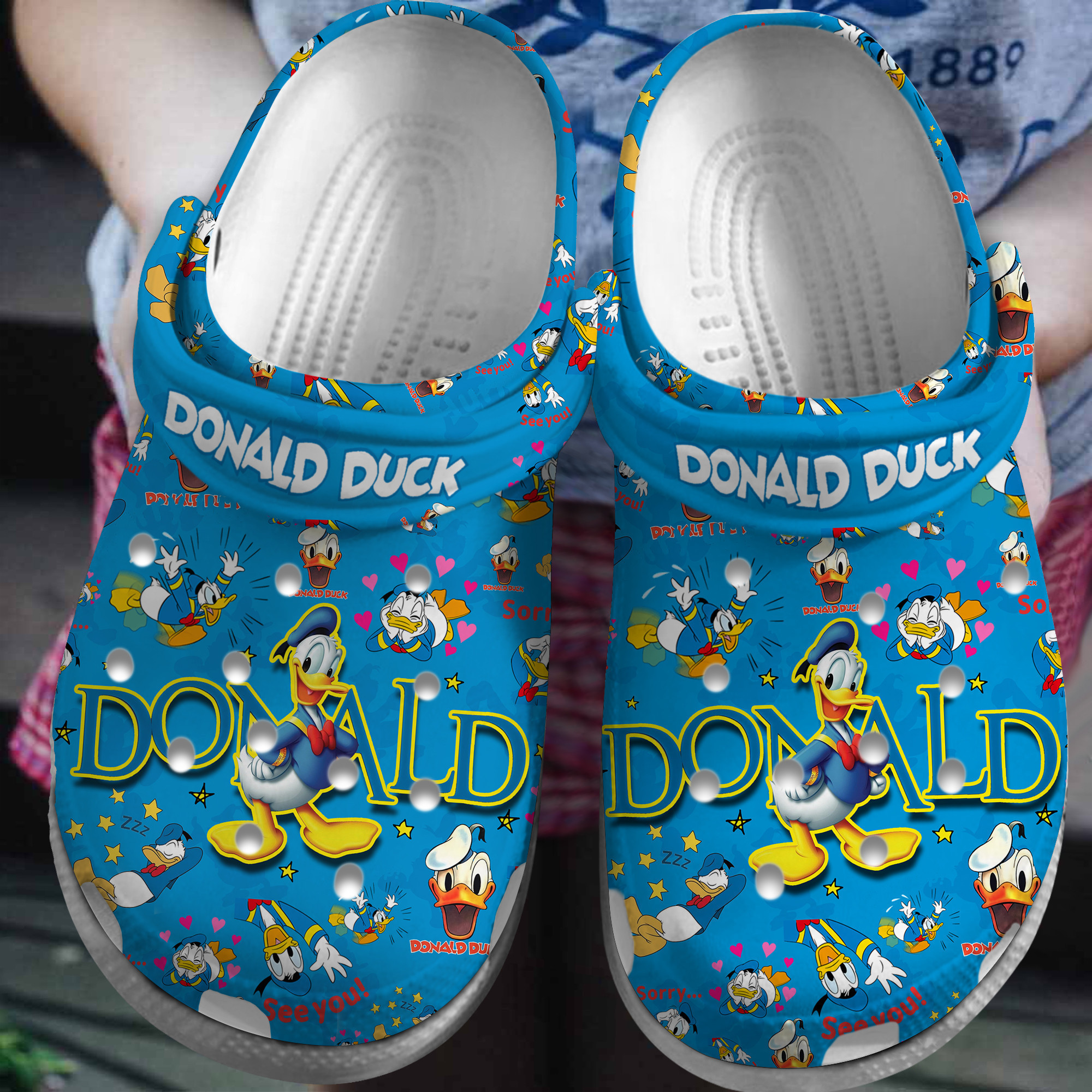 Donald Duck Cartoon Crocs, Donald Duck Comfortable For Men Women And Kids 2