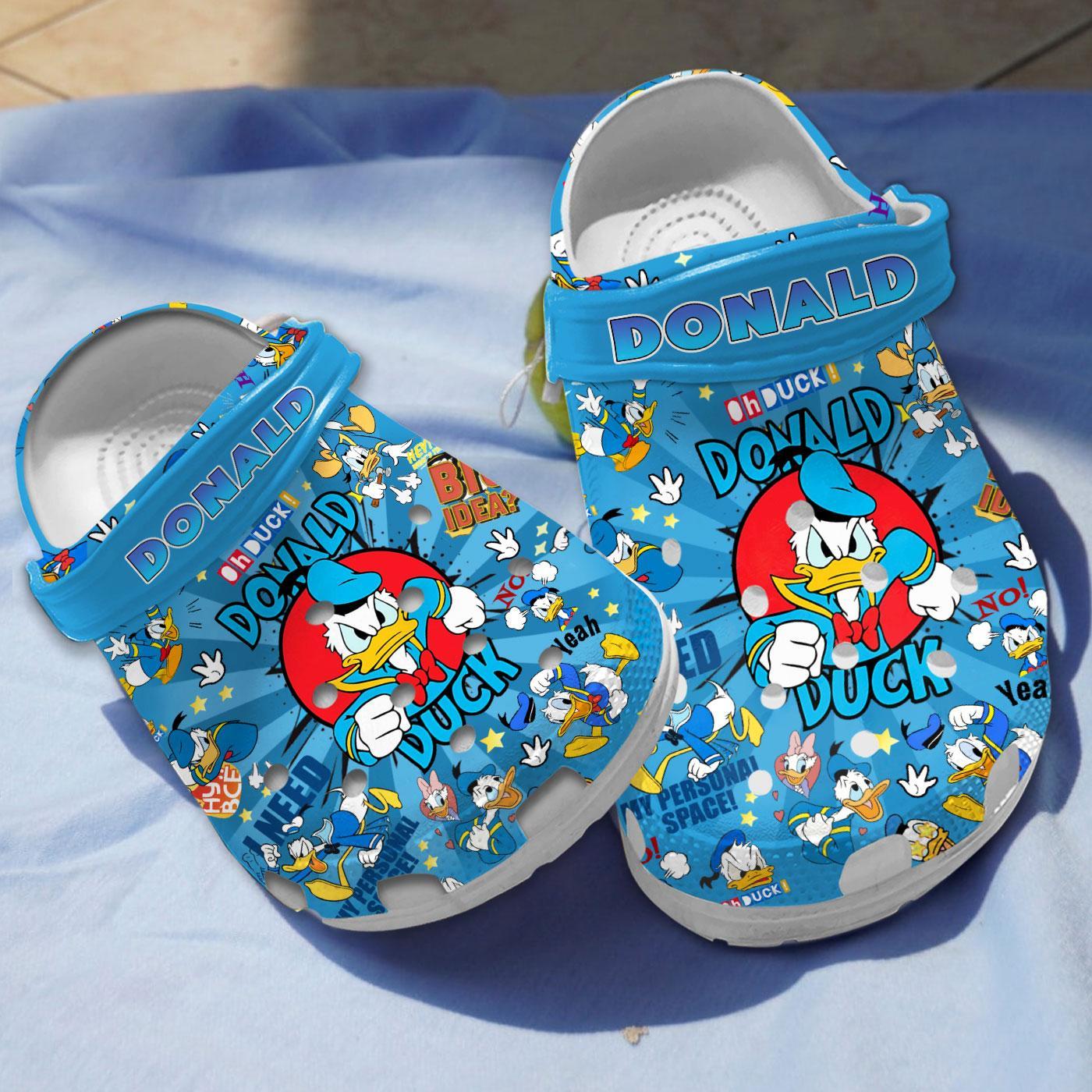 Donald Duck Cartoon Crocs, Donald Duck Comfortable For Men Women And Kids 97