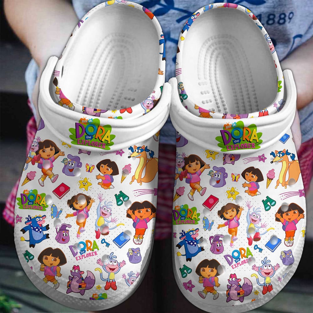 Dora The Explorer Cartoon Crocs, Dora The Explorer Comfortable For Men Women And Kids