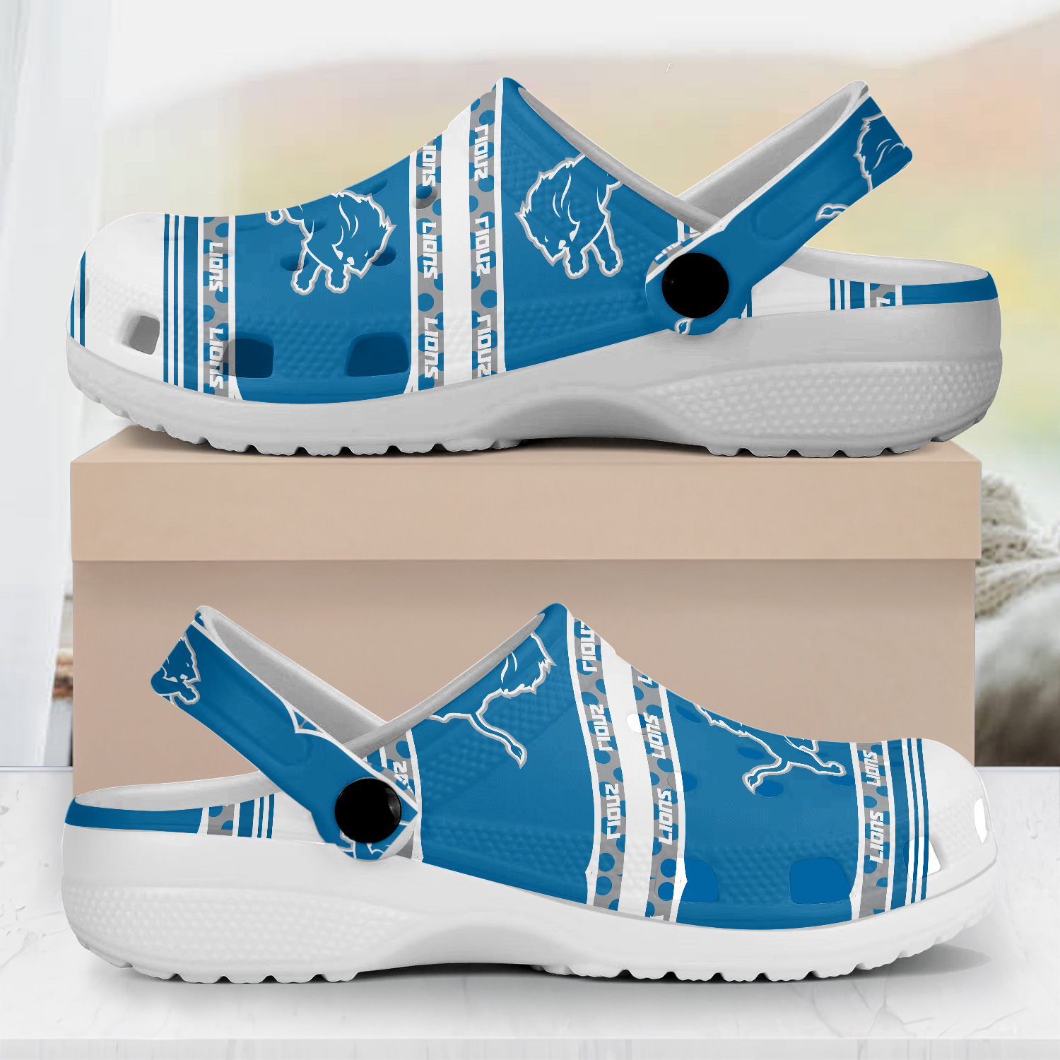 Detroit Lions Nfl Sport Crocs, Detroit Lions Comfortable For Men Women And Kids 35