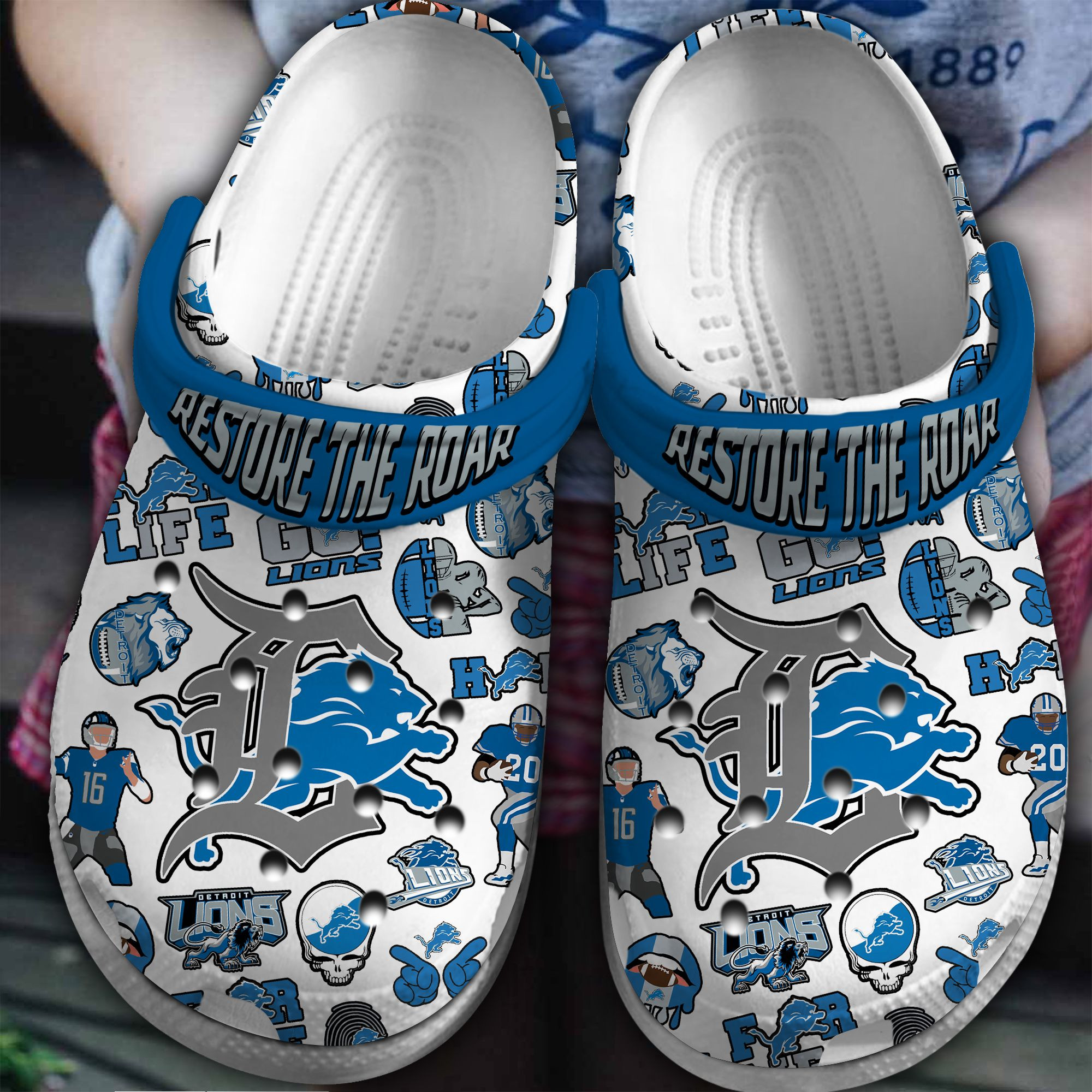 Detroit Lions Nfl Sport Crocs, Detroit Lions Comfortable For Men Women And Kids 84