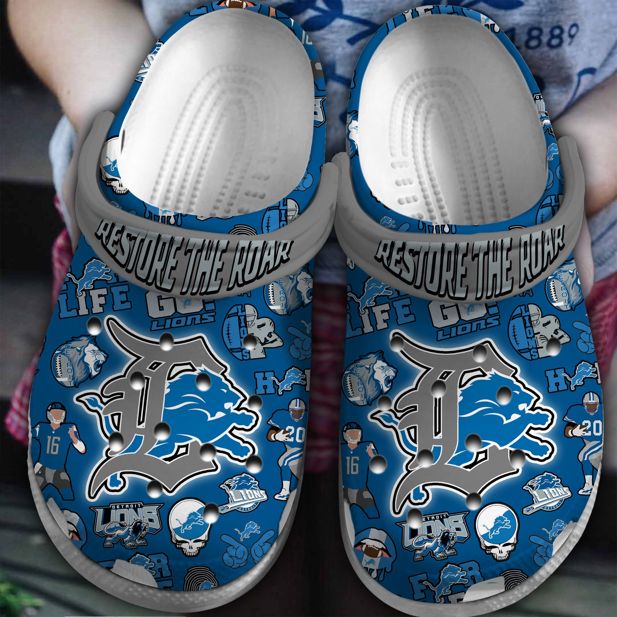 Detroit Lions Nfl Sport Crocs, Detroit Lions Comfortable For Men Women And Kids 79