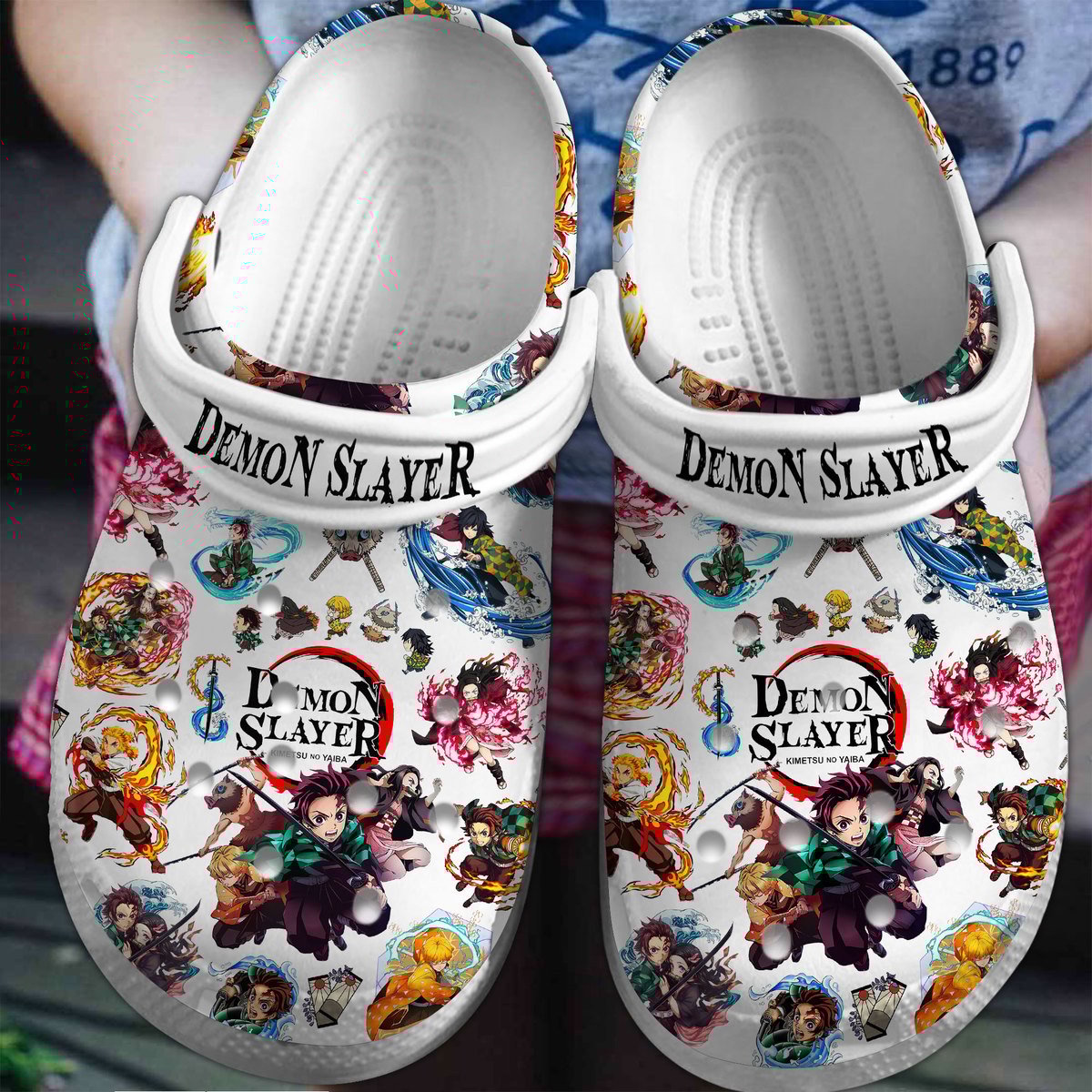 Demon Slayer Anime Cartoon Crocs, Demon Slayer Comfortable For Men Women And Kids