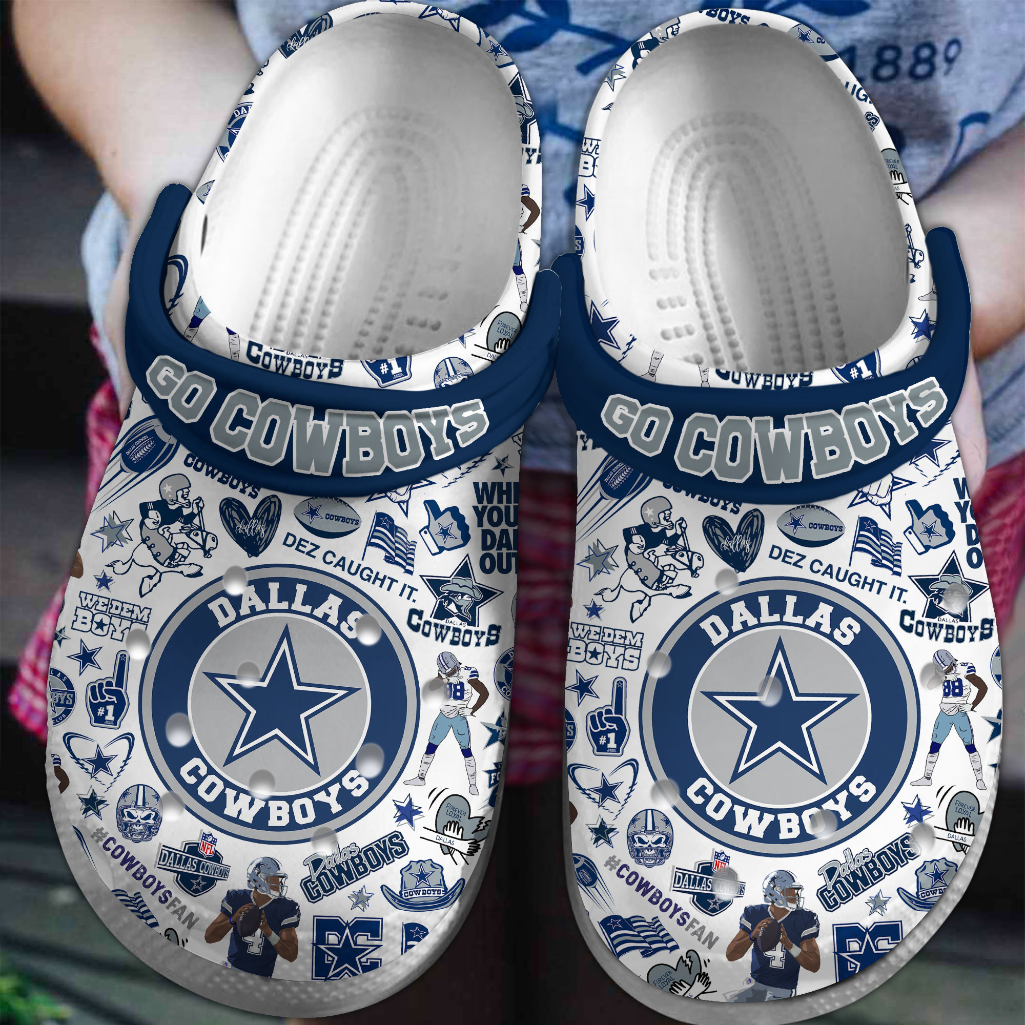 Dallas Cowboys Nfl Sport Crocs, Dallas Cowboys Comfortable For Men Women And Kids 25