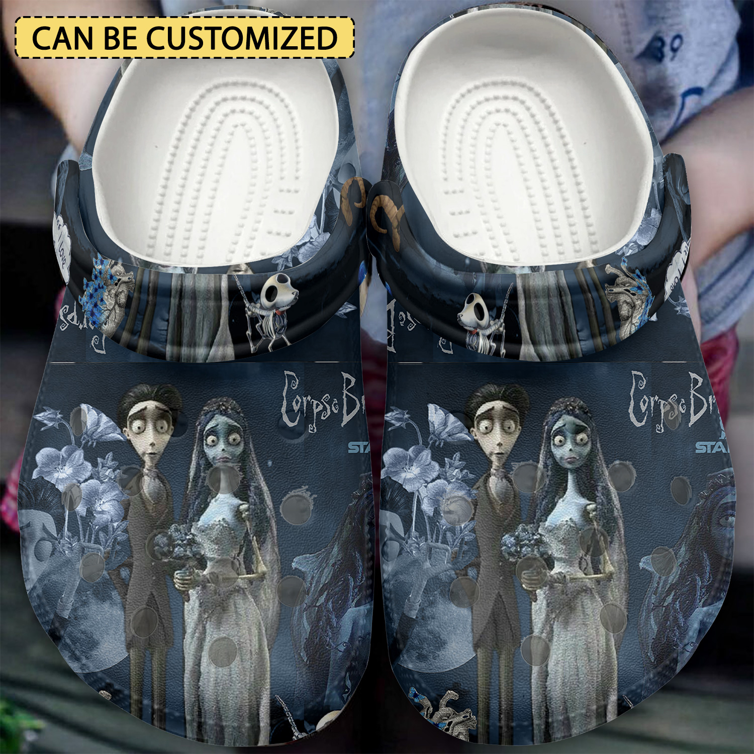 Corpse Bride Cartoon Crocs, Corpse Bride Comfortable For Men Women And Kids 30