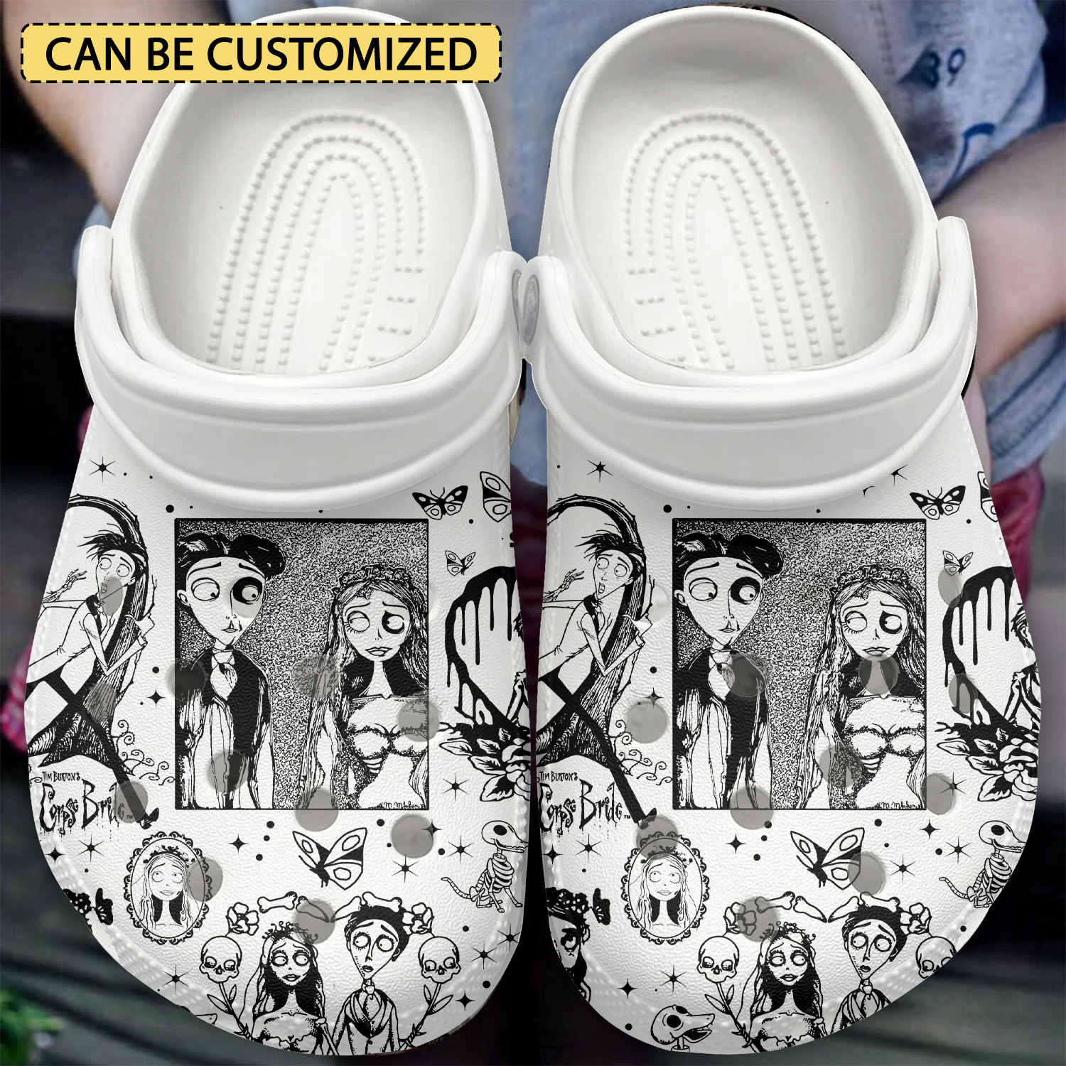 Corpse Bride Cartoon Crocs, Corpse Bride Comfortable For Men Women And Kids 29