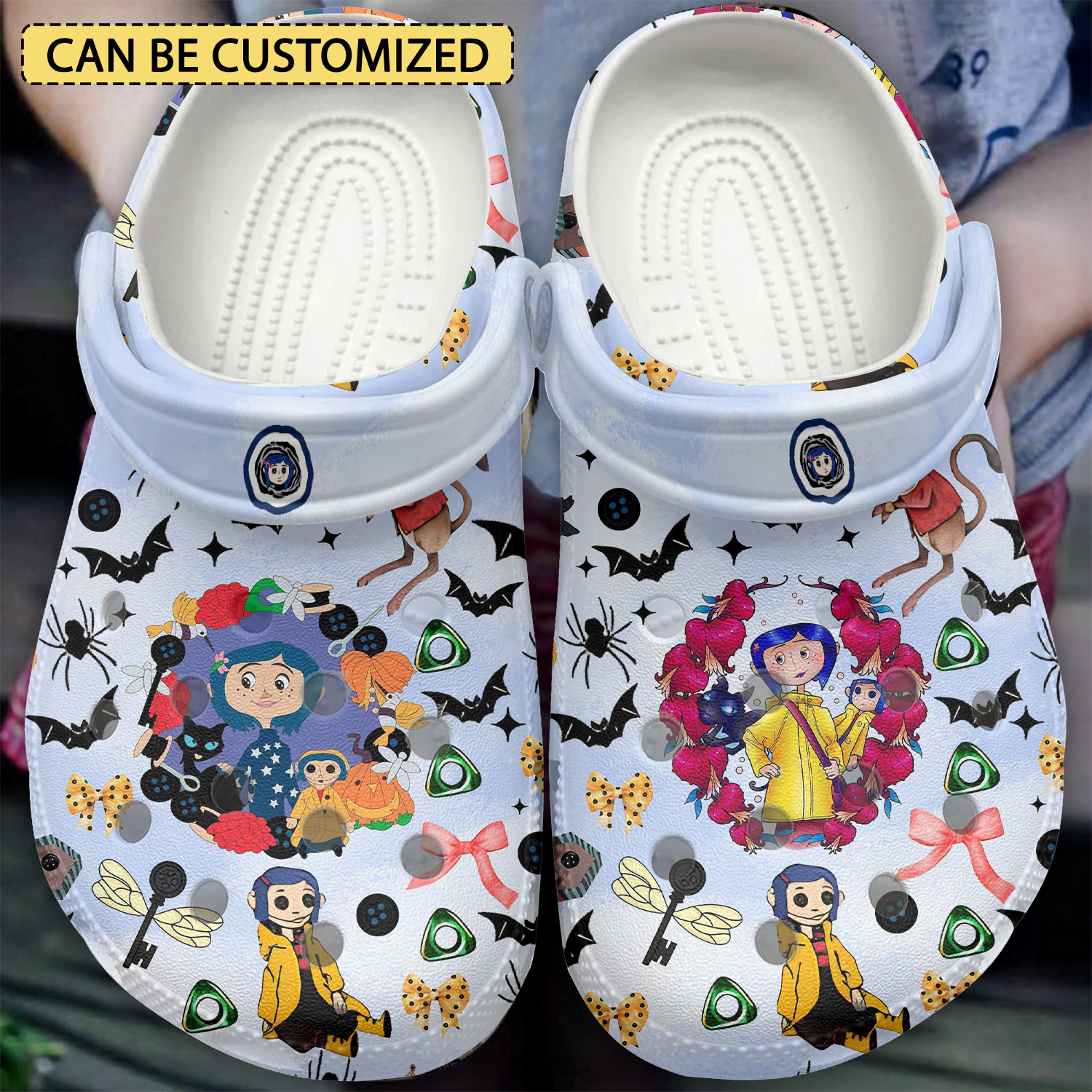 Coraline Cartoon Crocs, Coraline Comfortable For Men Women And Kids 33