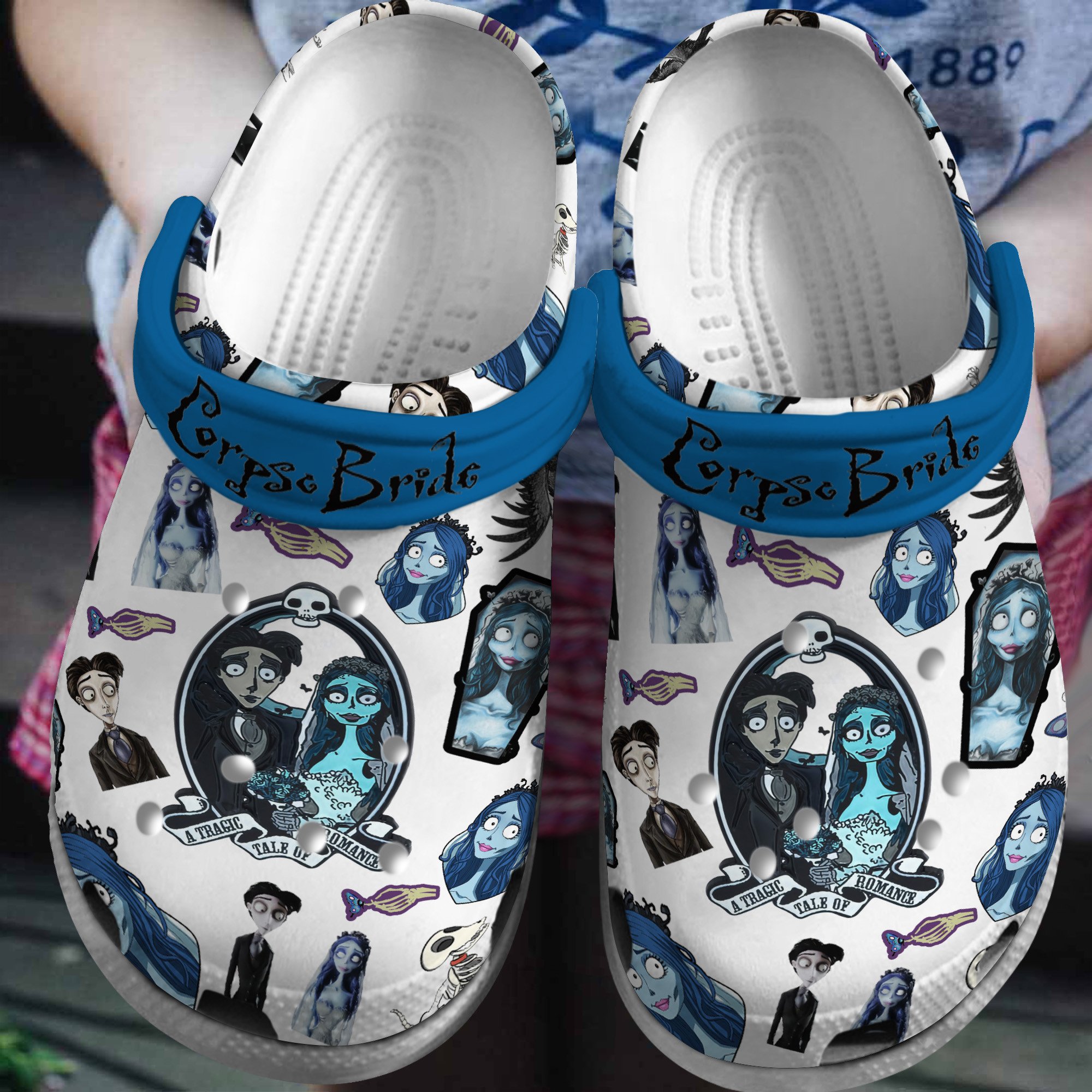 Corpse Bride Cartoon Crocs, Corpse Bride Comfortable For Men Women And Kids 32