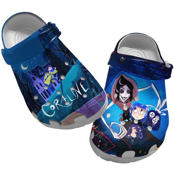 Coraline Cartoon Crocs, Coraline Comfortable For Men Women And Kids 37
