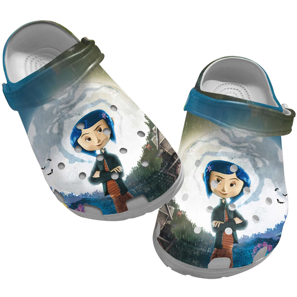 Coraline Cartoon Crocs, Coraline Comfortable For Men Women And Kids 40