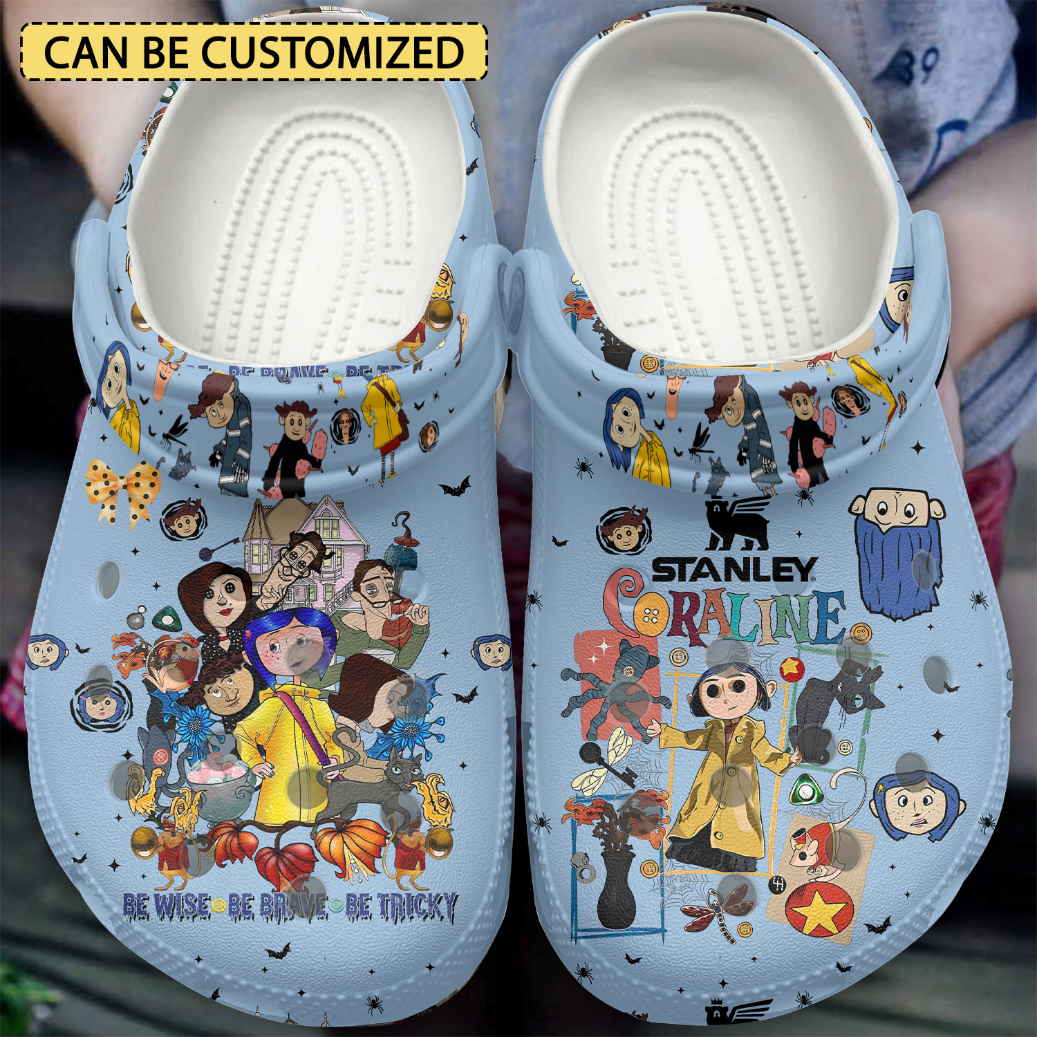 Coraline Cartoon Crocs, Coraline Comfortable For Men Women And Kids 36