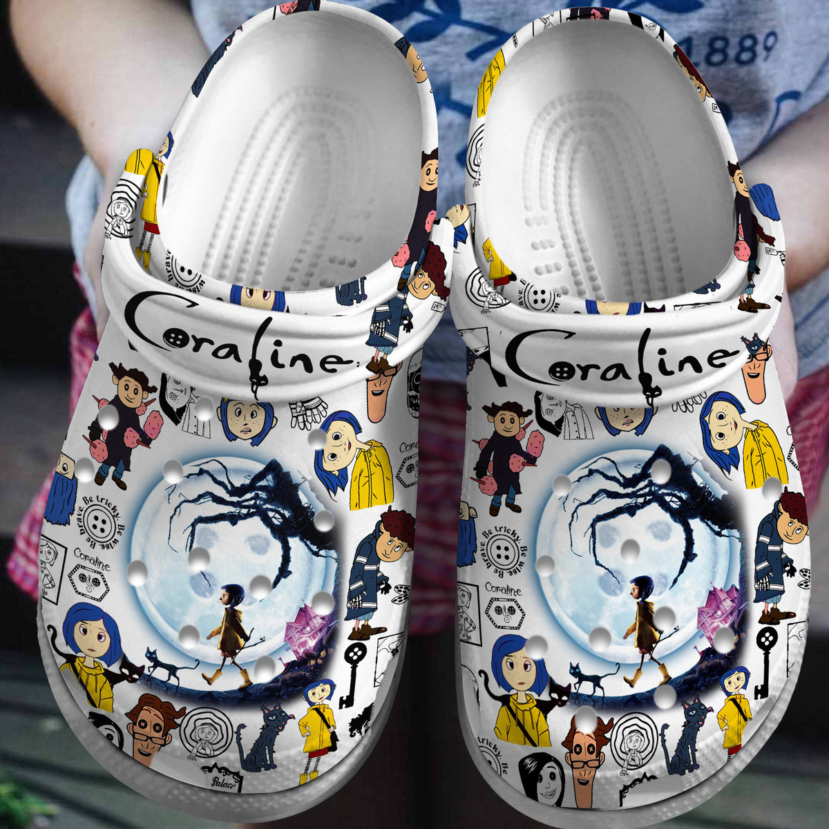 Coraline Cartoon Crocs, Coraline Comfortable For Men Women And Kids 52