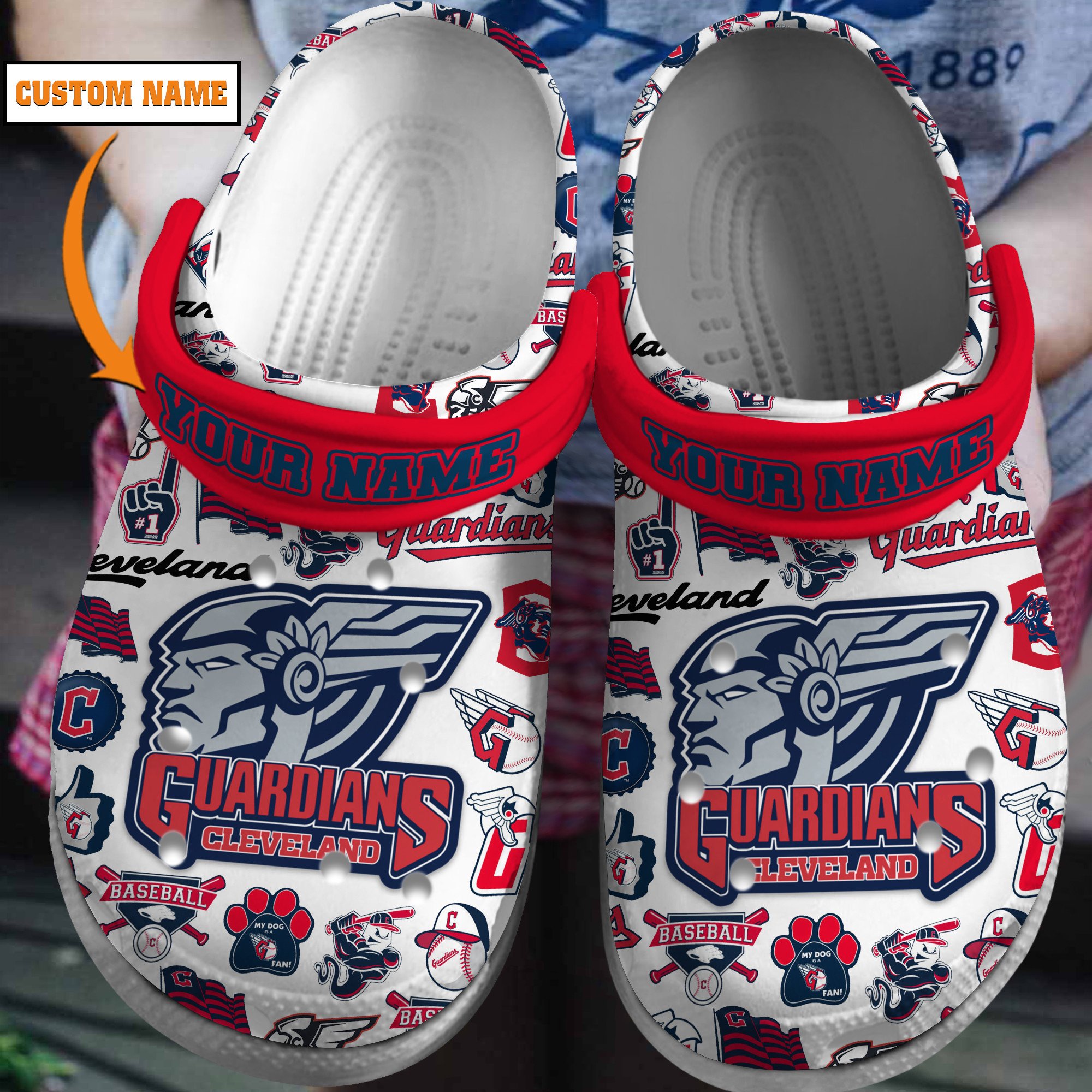 Cleveland Guardians MLB Crocs, Cleveland Guardians Comfortable For Men Women And Kids 45