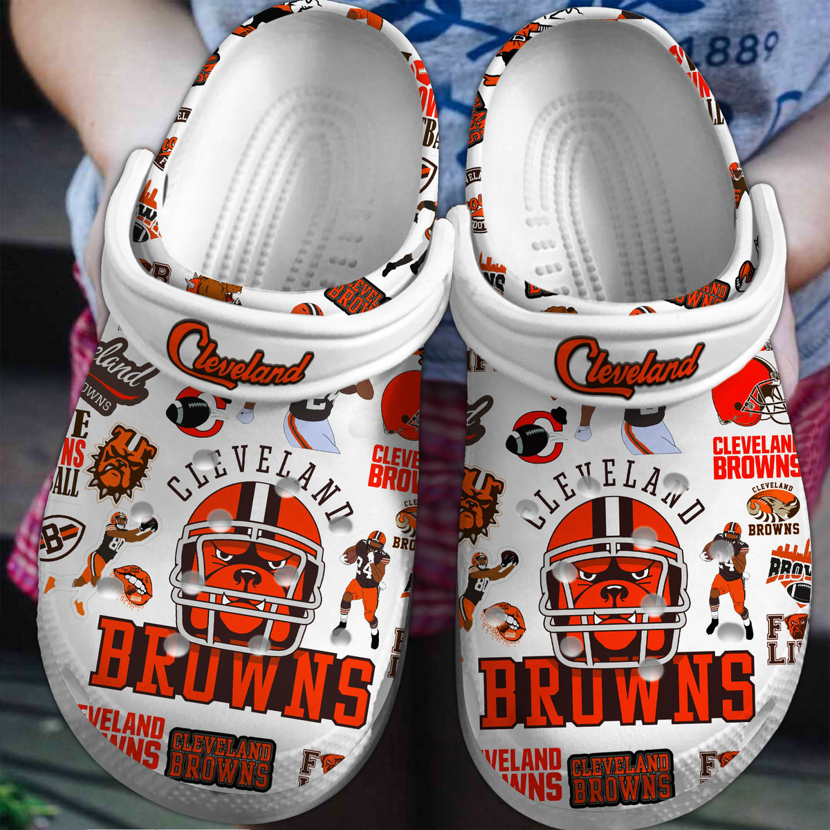 Cleveland Browns Nfl Sport Crocs, Cleveland Browns Comfortable For Men Women And Kids 19