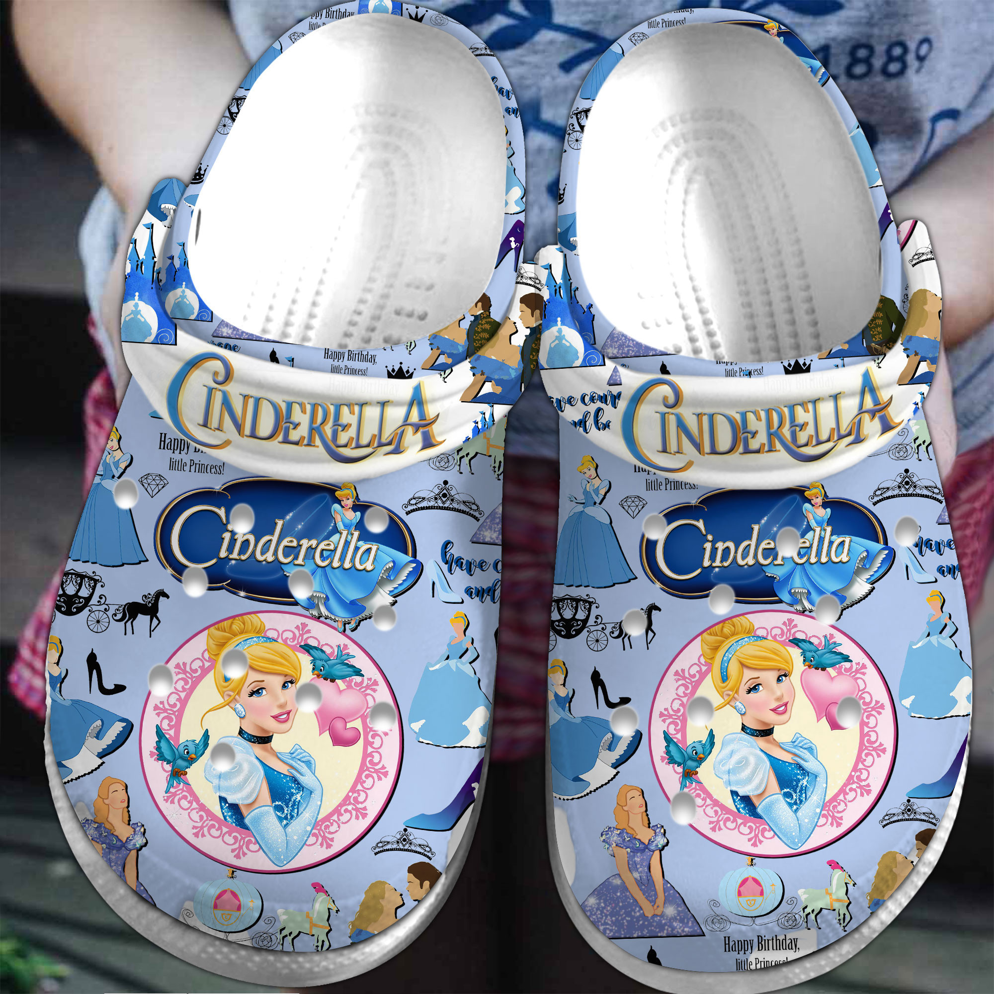 Cinderella Cartoon Movie Crocs, Cinderella Comfortable For Men Women And Kids 37