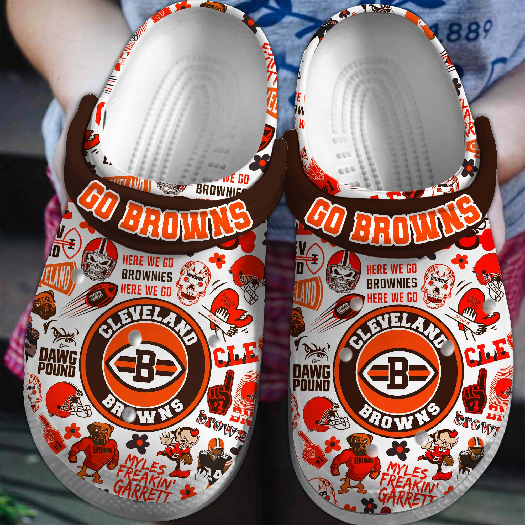 Cleveland Browns Nfl Sport Crocs, Cleveland Browns Comfortable For Men Women And Kids 18