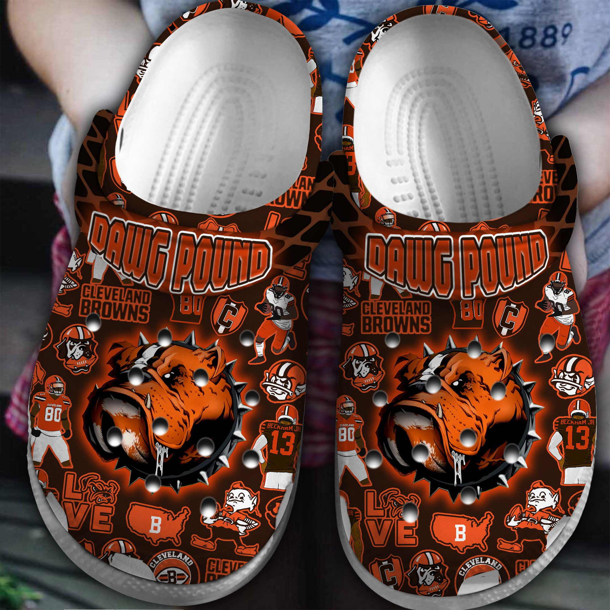 Cleveland Browns Nfl Sport Crocs, Cleveland Browns Comfortable For Men Women And Kids 17