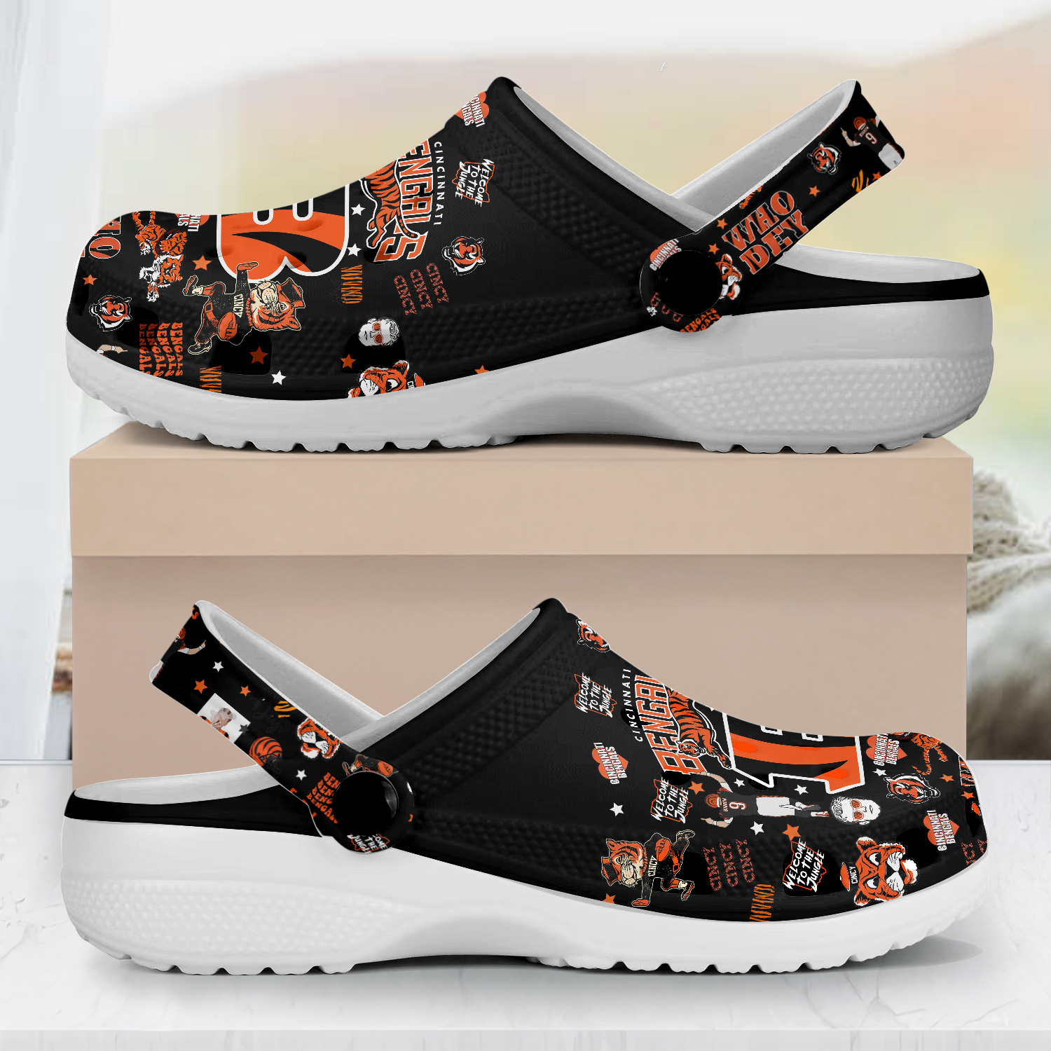 Cincinnati Bengals Nfl Sport Crocs, Cincinnati Bengals Comfortable For Men Women And Kids 13