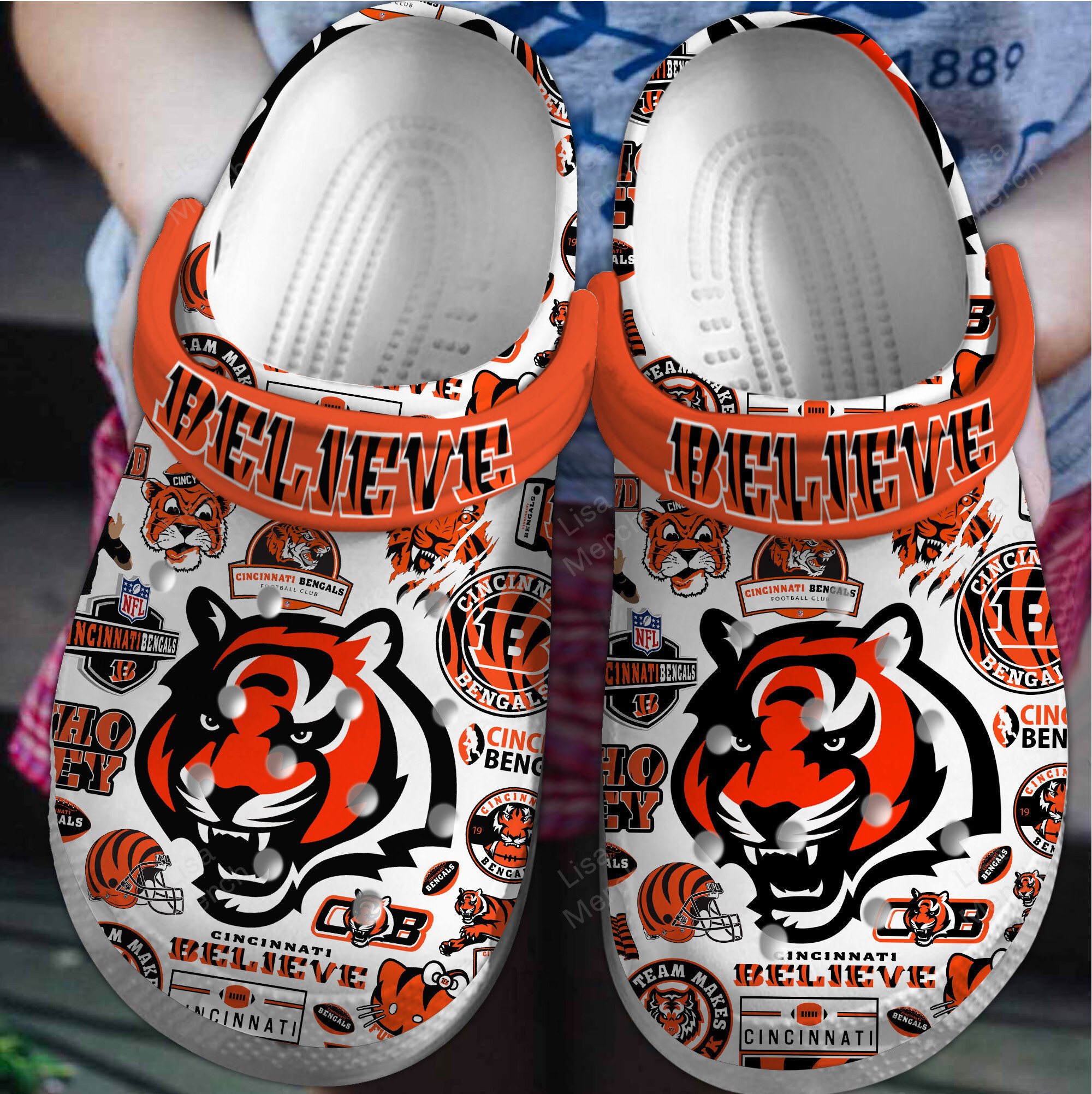 Cincinnati Bengals Nfl Sport Crocs, Cincinnati Bengals Comfortable For Men Women And Kids 76
