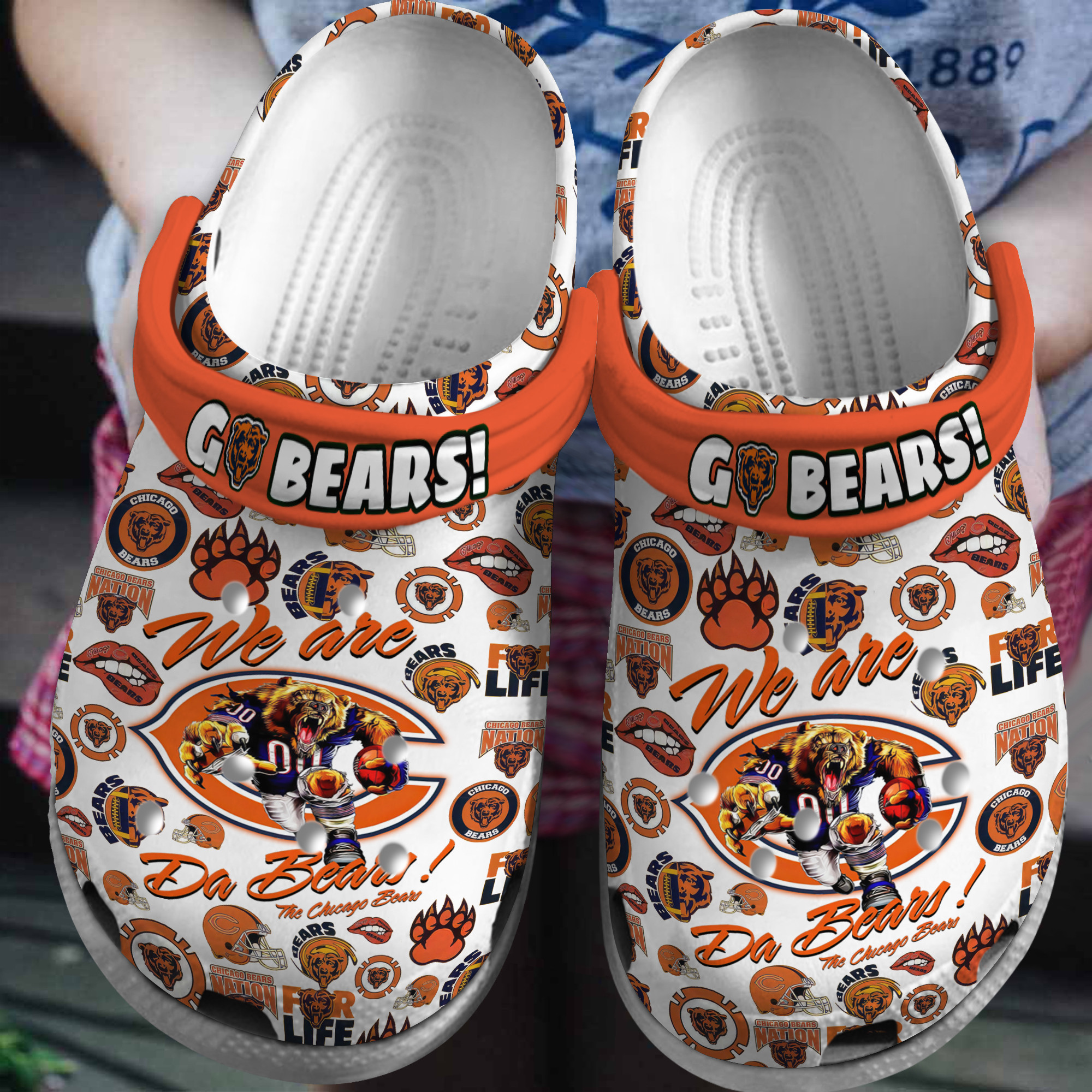 Chicago Bears Nfl Sport Crocs, Chicago Bears Comfortable For Men Women And Kids 93