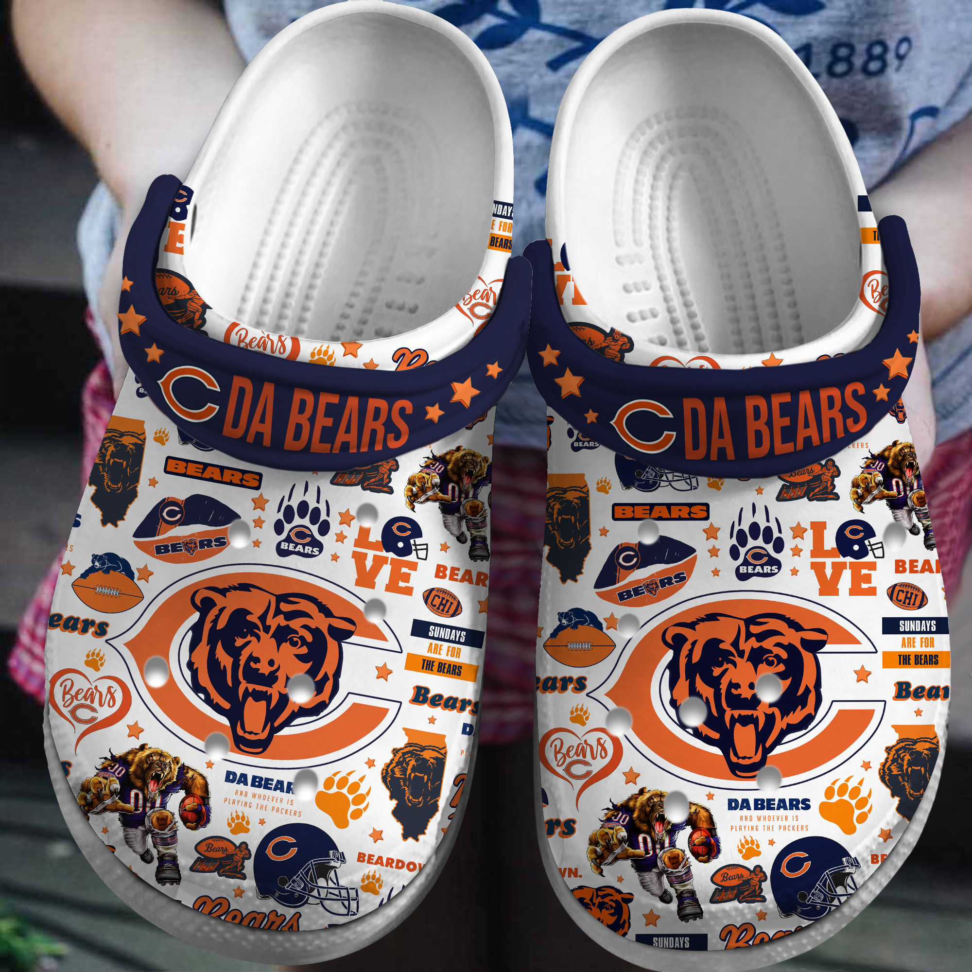 Chicago Bears Nfl Sport Crocs, Chicago Bears Comfortable For Men Women And Kids 2