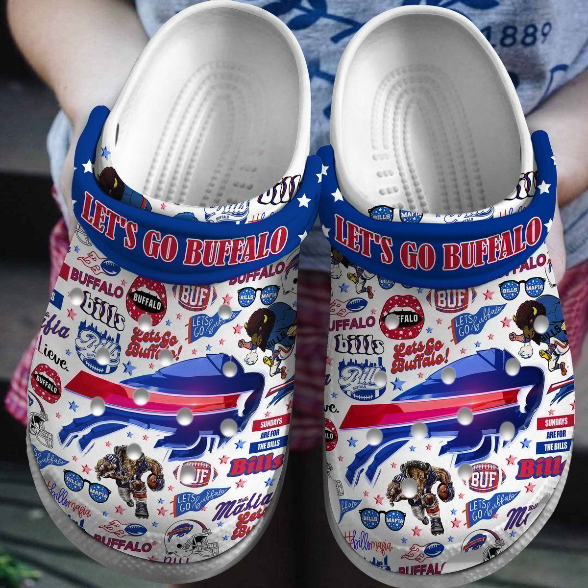 Buffalo Bills Nfl Sport Crocs, Buffalo Bills Comfortable For Men Women And Kids 82