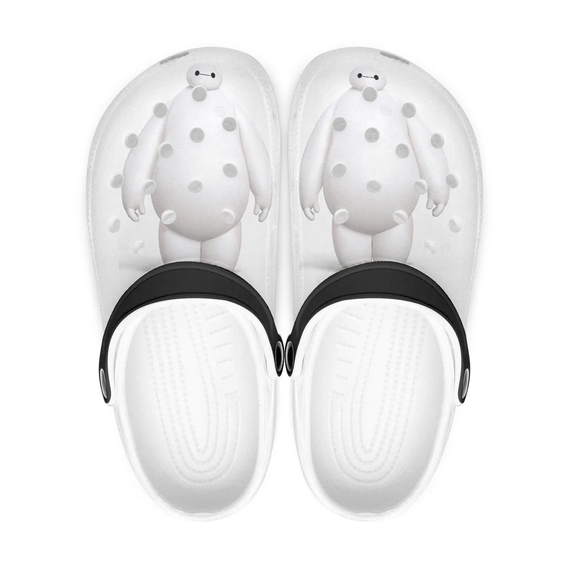 2025 Big Hero 6 Baymax Cartoon Crocs Custom Name, Big Hero Comfortable For Men Women And Kids