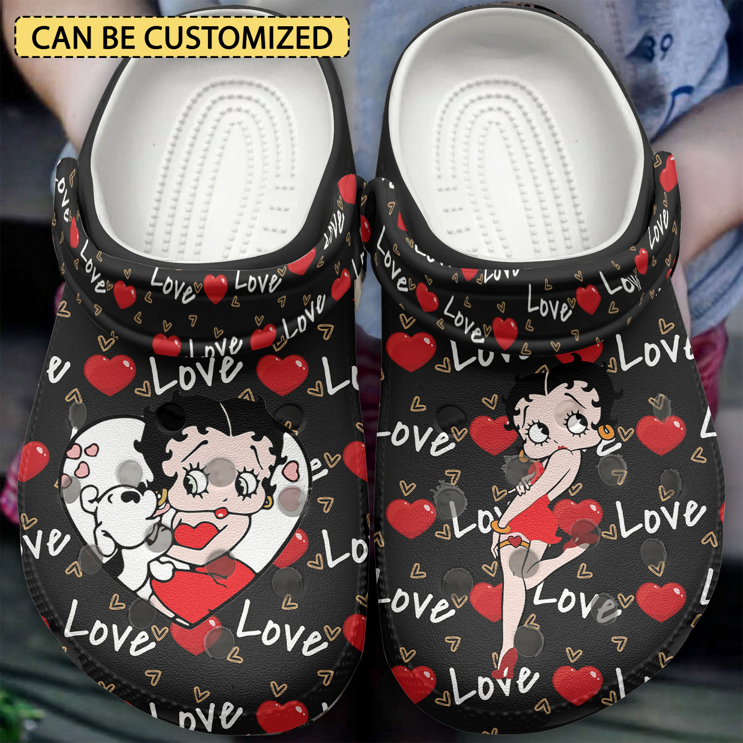 Betty Boop Cartoon Crocs, Betty Boop Comfortable For Men Women And Kids 4