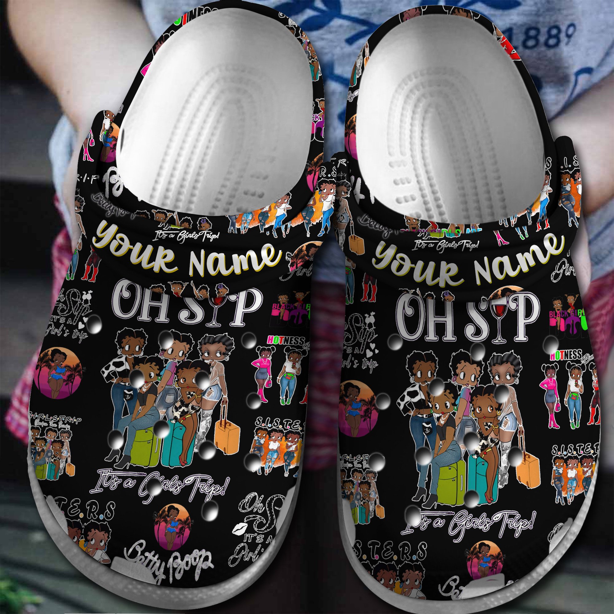 Betty Boop Cartoon Crocs, Betty Boop Comfortable For Men Women And Kids 9
