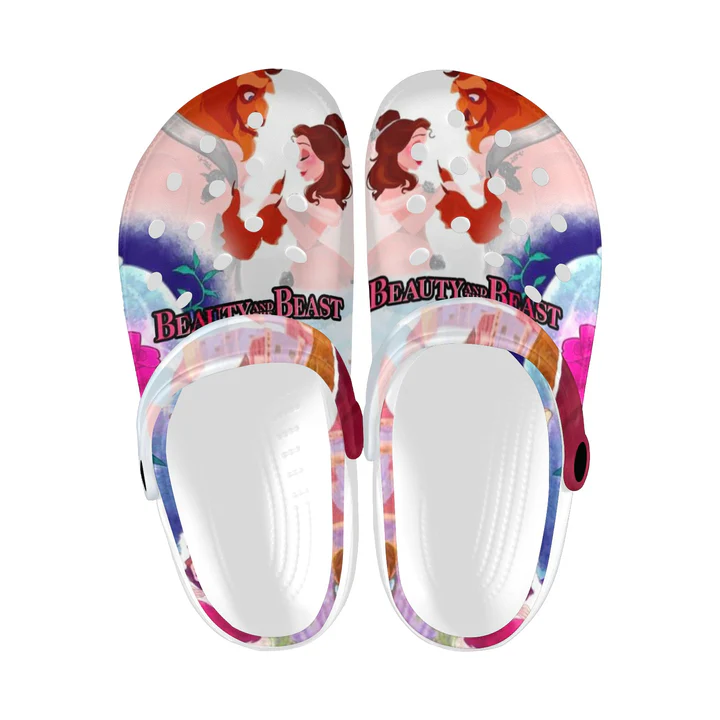 Beauty And The Beast Cartoon Crocs, Beauty And The Beast Comfortable For Men Women And Kids 28