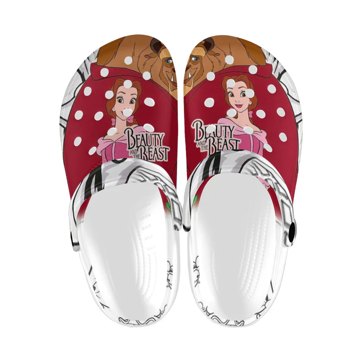 Beauty And The Beast Cartoon Crocs, Beauty And The Beast Comfortable For Men Women And Kids 26