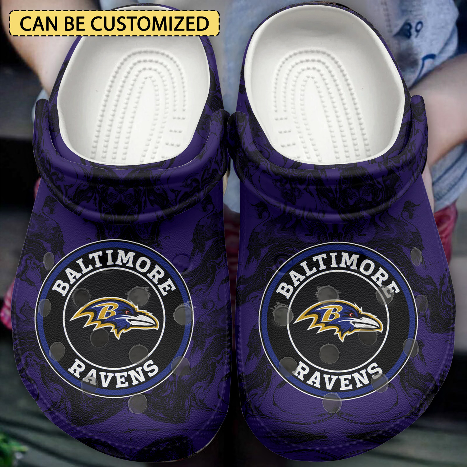 Baltimore Ravens Nfl Sport Crocs, Baltimore Ravens Comfortable For Men Women And Kids 51