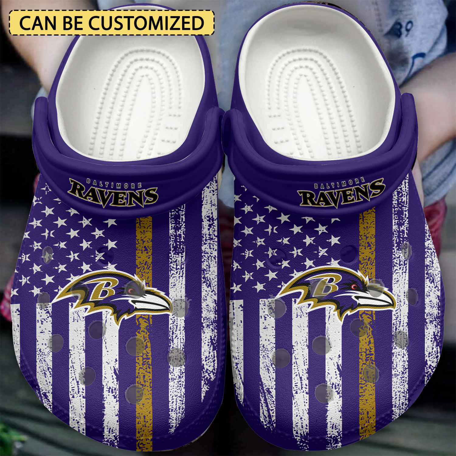 Baltimore Ravens Nfl Sport Crocs, Baltimore Ravens Comfortable For Men Women And Kids 48