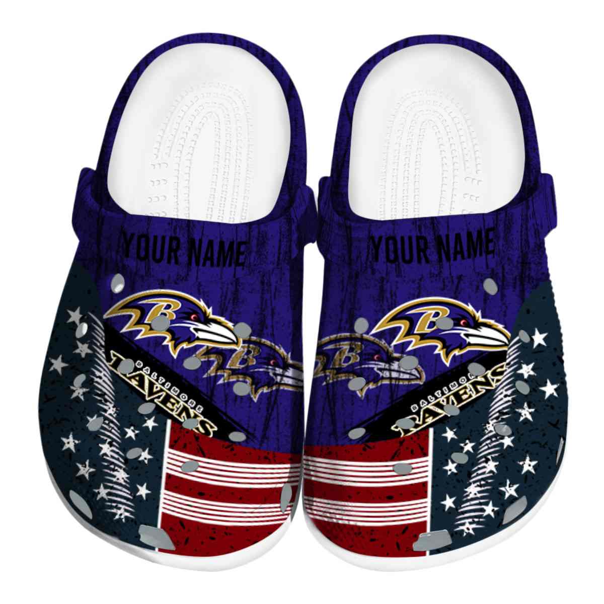Baltimore Ravens Nfl Sport Crocs, Baltimore Ravens Comfortable For Men Women And Kids 80